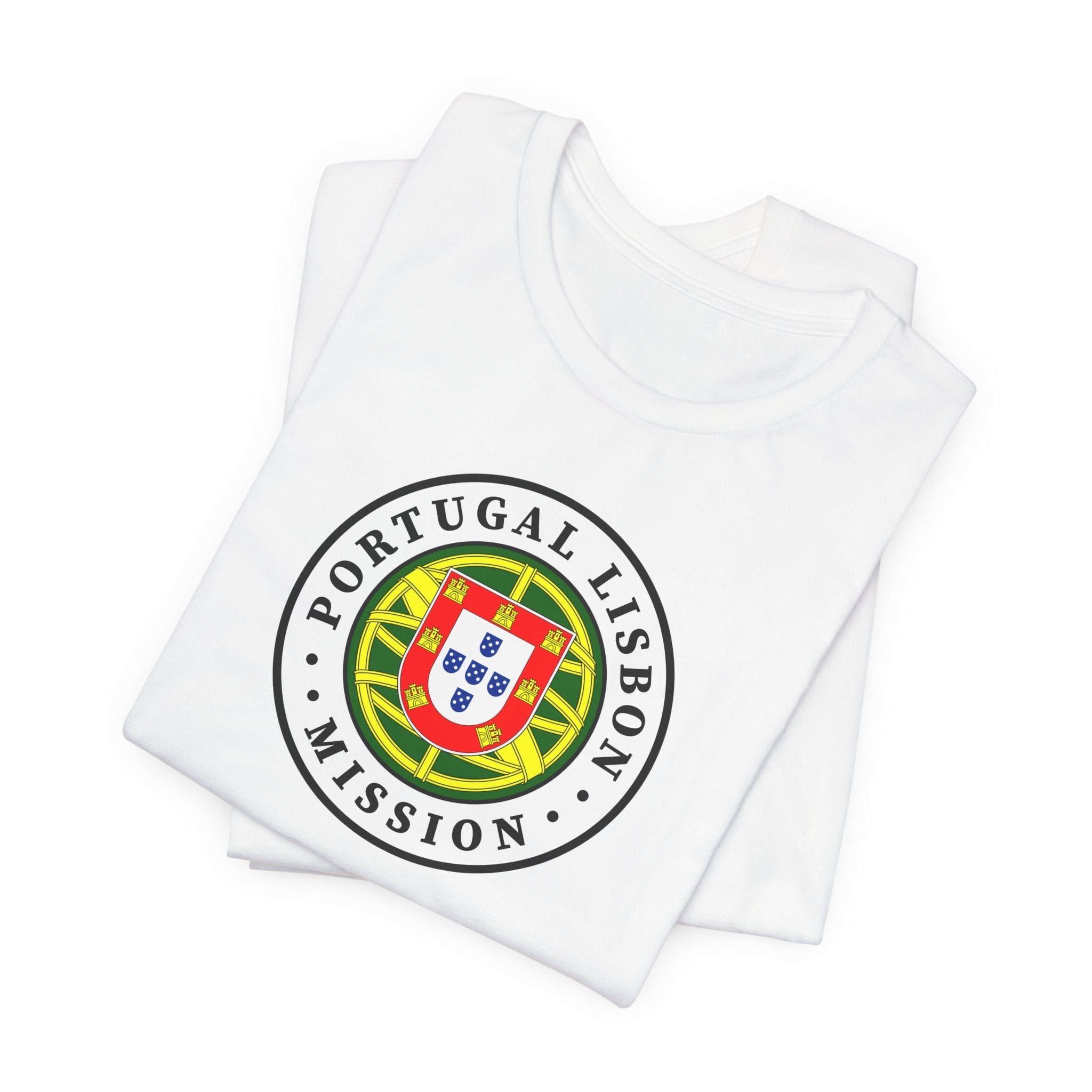 Portugal Lisbon Mission Flag Logo (White Border) T-shirt - Latter-Day Saint LDS Missionary Gift - Book of Mormon