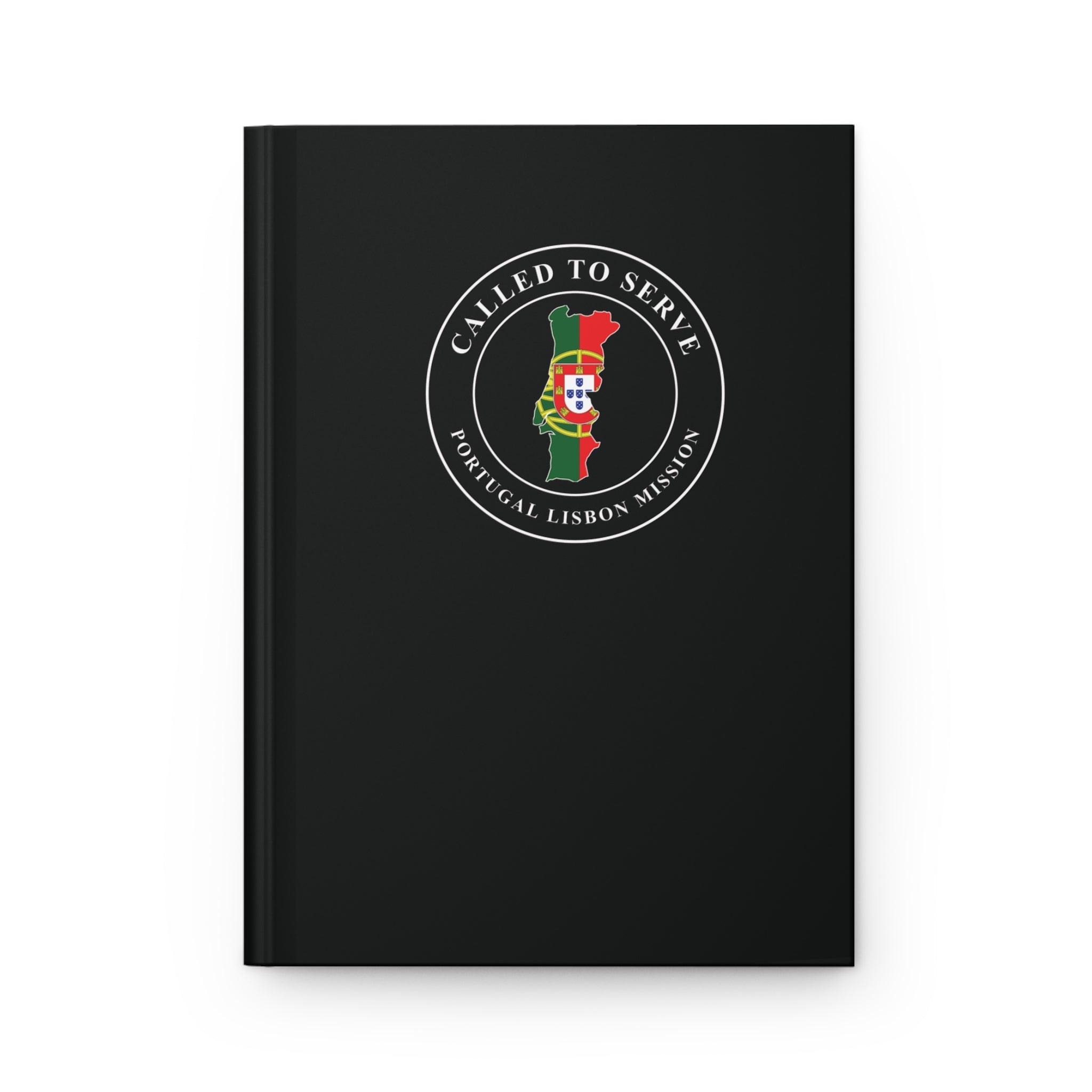 Portugal Lisbon Mission Flag Map Called to Serve Black Hardcover Journal Matte - Latter-Day Saint LDS Missionary Gift - Book of Mormon