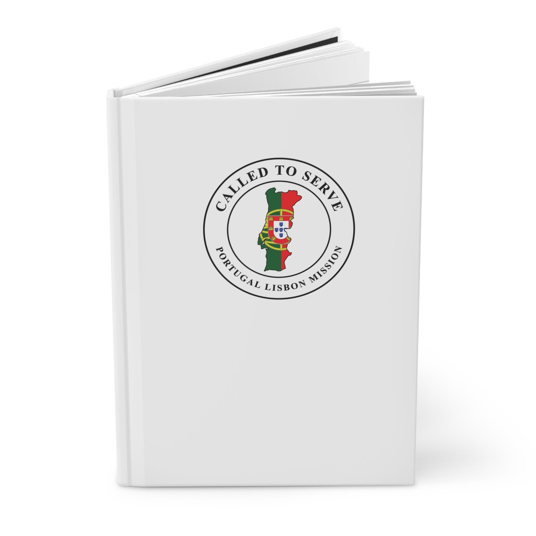 Portugal Lisbon Mission Flag Map Called to Serve White Hardcover Journal Matte - Latter-Day Saint LDS Missionary Gift - Book of Mormon