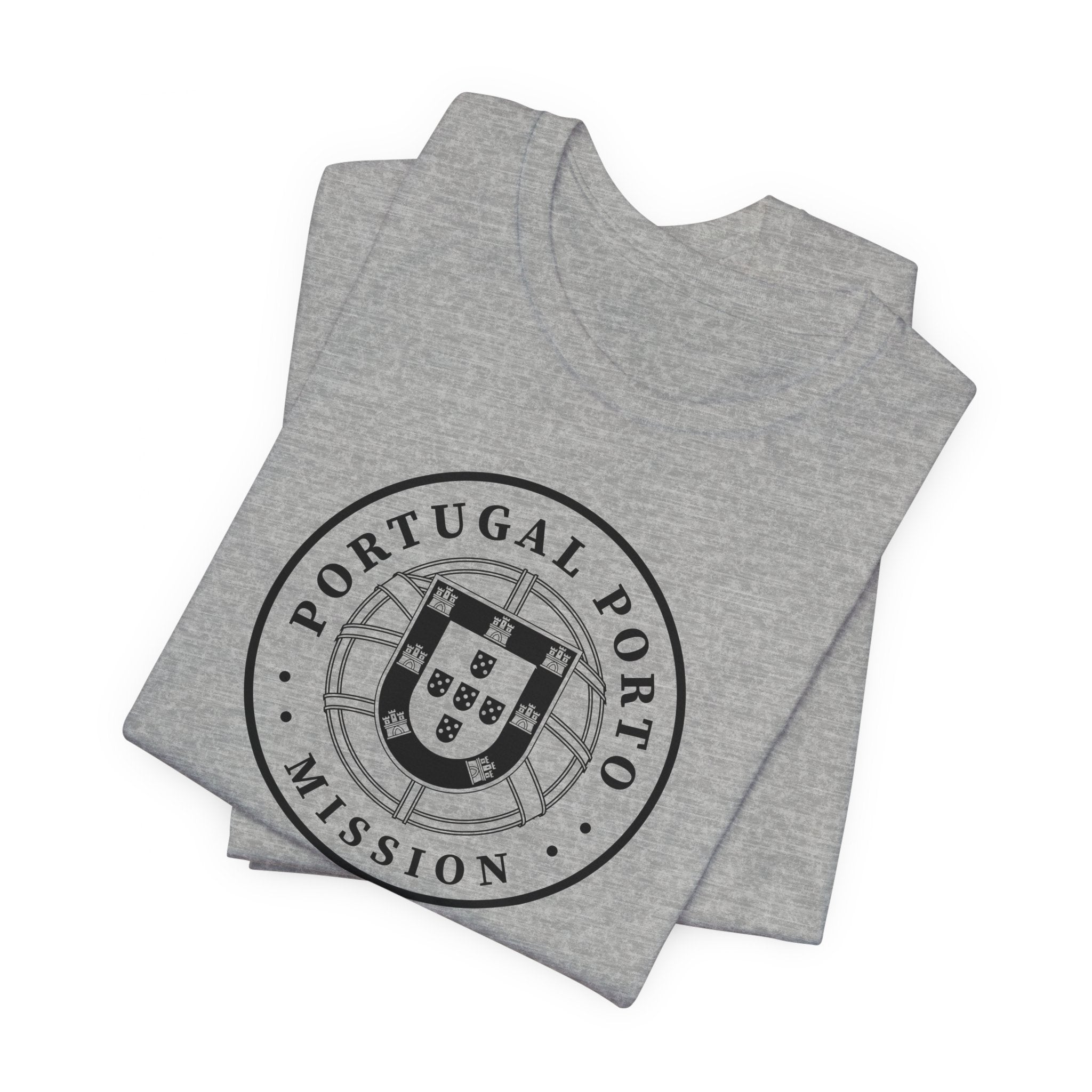 Portugal Porto Mission Circular Monochrome Logo T-Shirt - Mission Wishlist - LDS Missionary Gift Store
