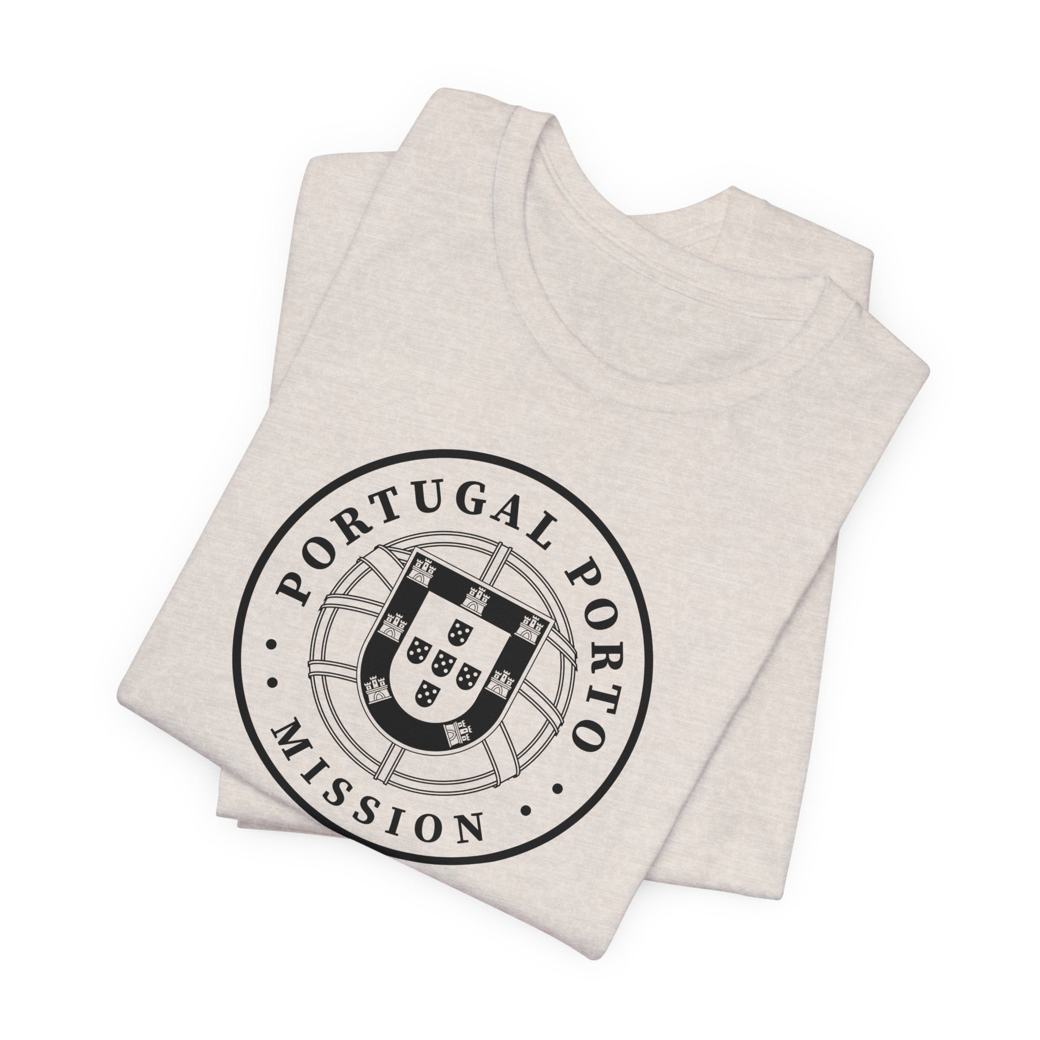 Portugal Porto Mission Circular Monochrome Logo T-Shirt - Mission Wishlist - LDS Missionary Gift Store