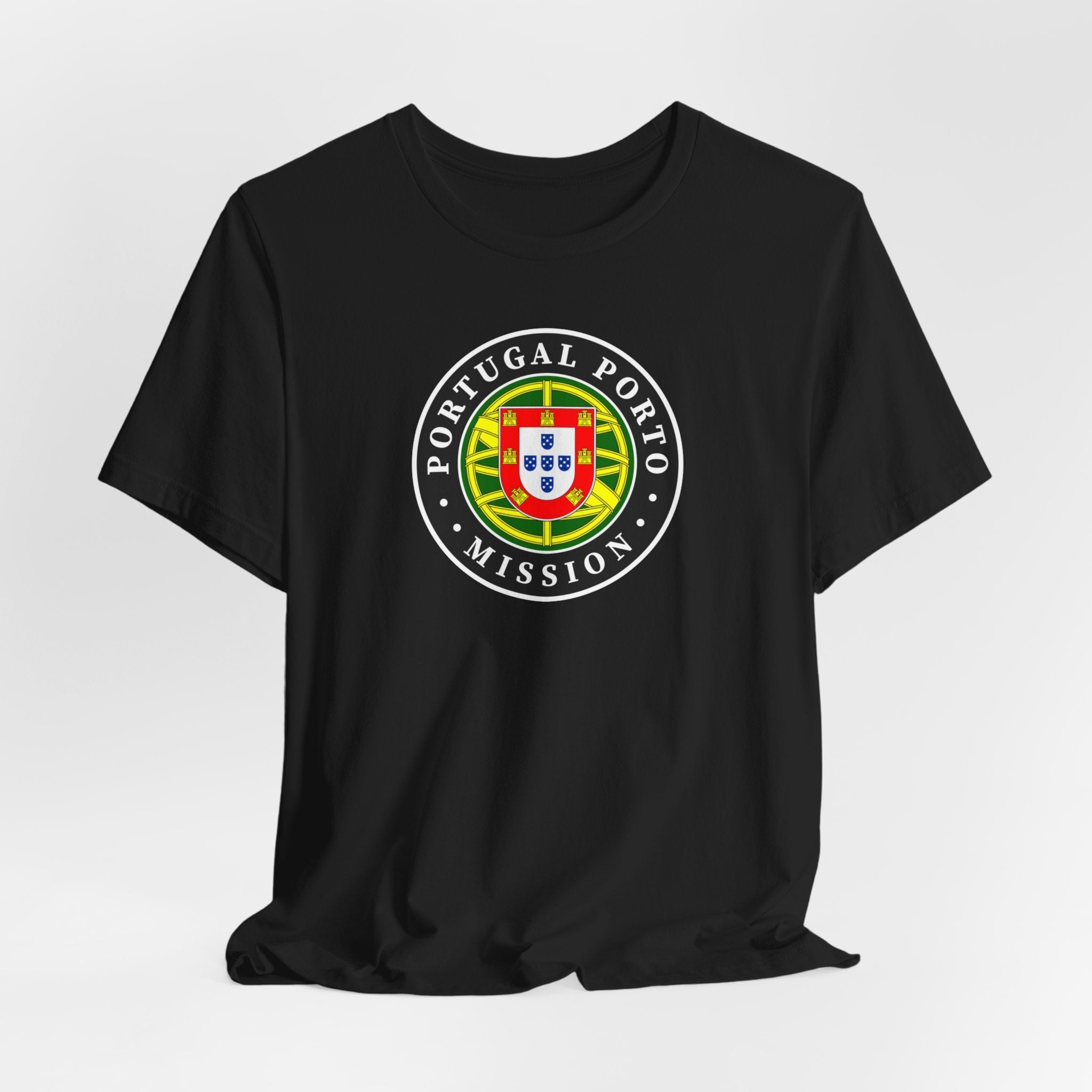 Portugal Porto Mission Flag Logo (Black Border) T-shirt - Mission Wishlist - LDS Missionary Gift Store