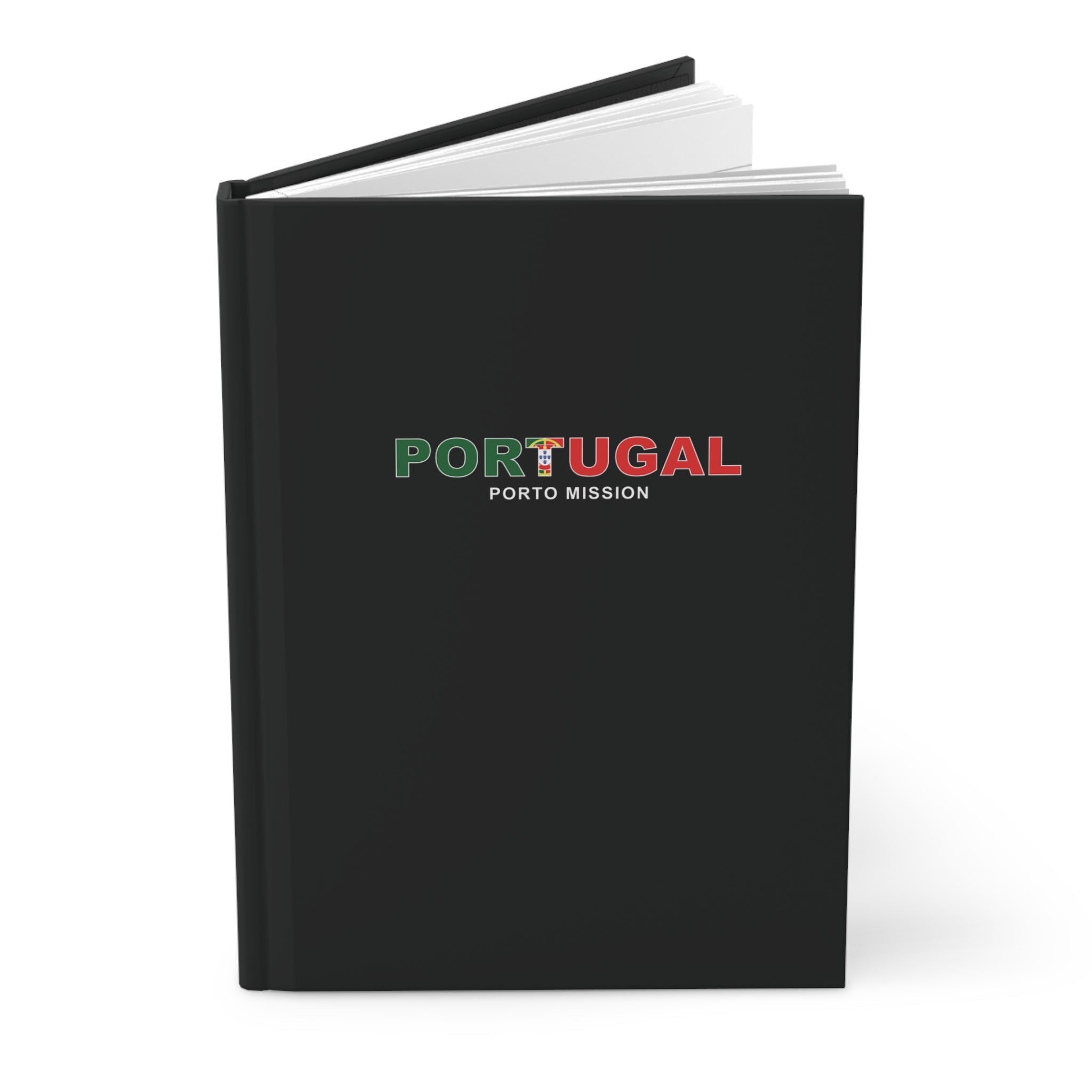 Portugal Porto Mission Flag Title Black Hardcover Journal Matte - Mission Wishlist - LDS Missionary Gift Store