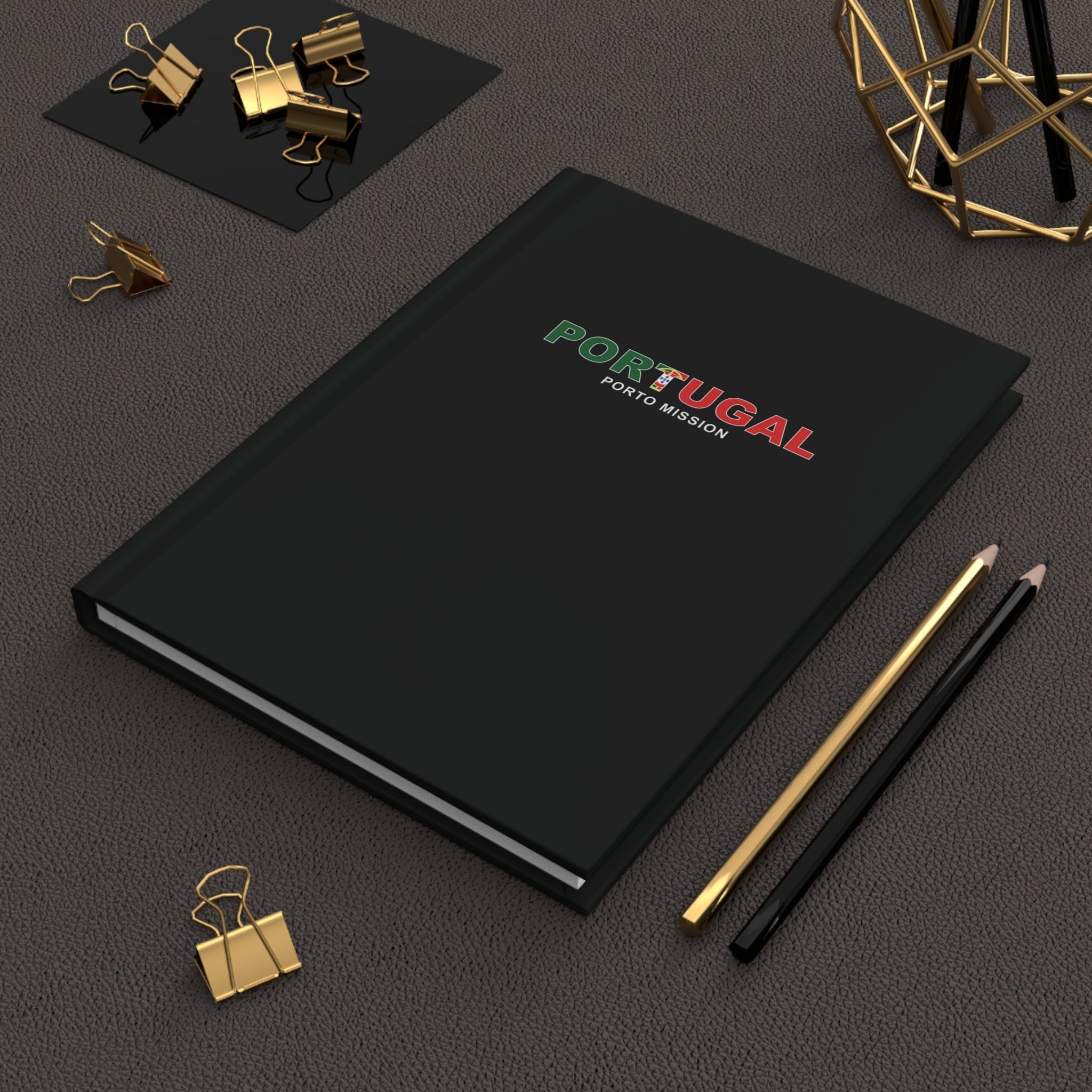Portugal Porto Mission Flag Title Black Hardcover Journal Matte - Mission Wishlist - LDS Missionary Gift Store