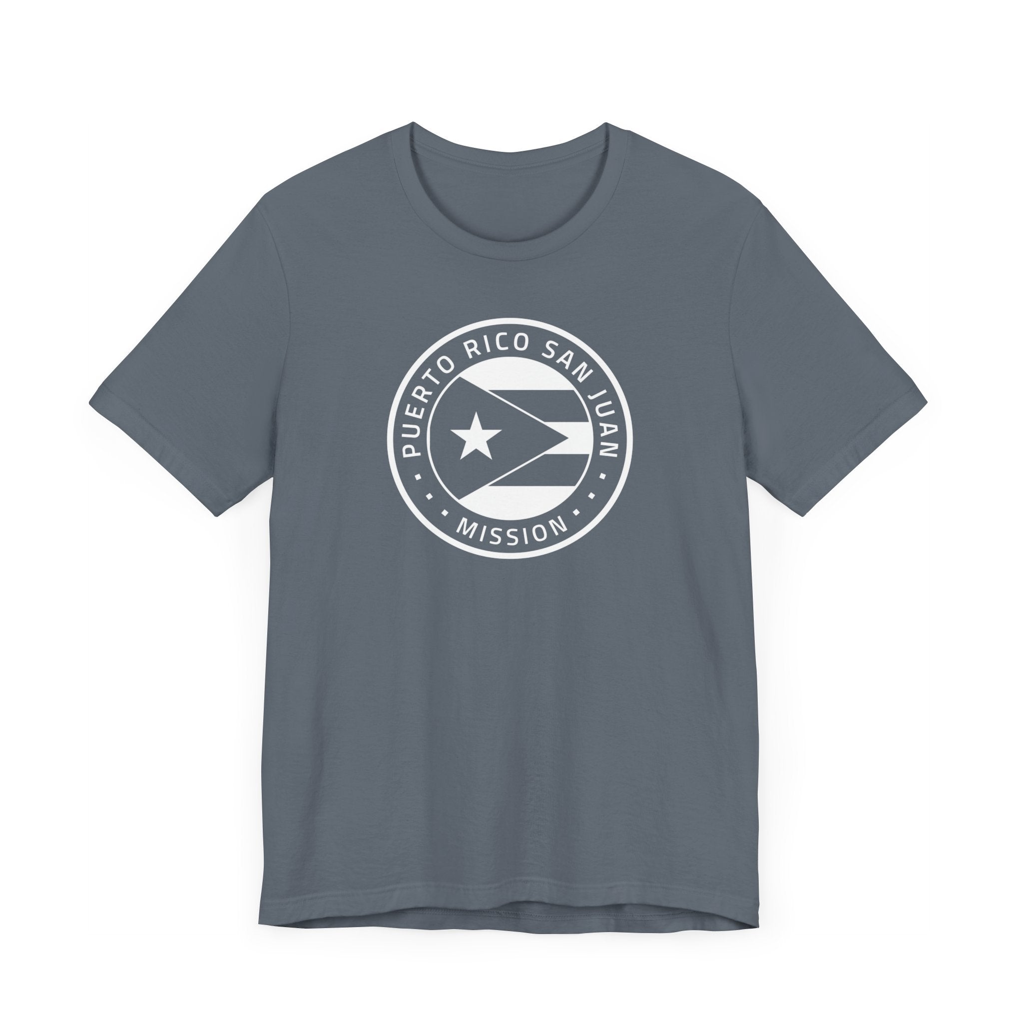 Puerto Rico San Juan Mission Circular Monochrome Logo T-Shirt - Mission Wishlist - LDS Missionary Gift Store