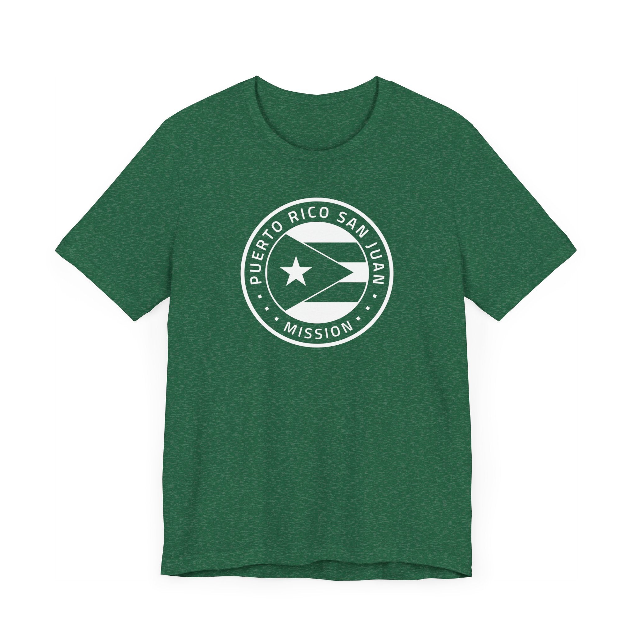 Puerto Rico San Juan Mission Circular Monochrome Logo T-Shirt - Mission Wishlist - LDS Missionary Gift Store