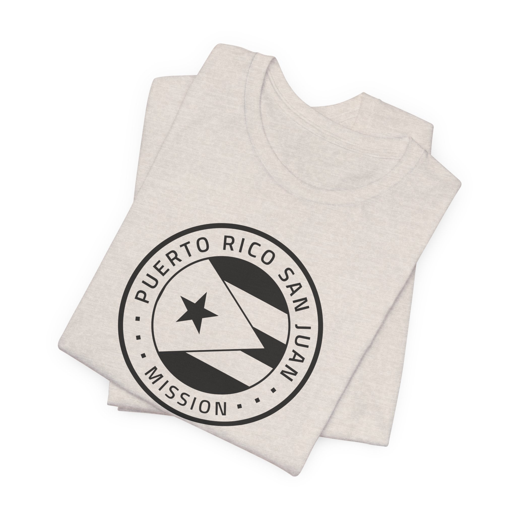 Puerto Rico San Juan Mission Circular Monochrome Logo T-Shirt - Mission Wishlist - LDS Missionary Gift Store
