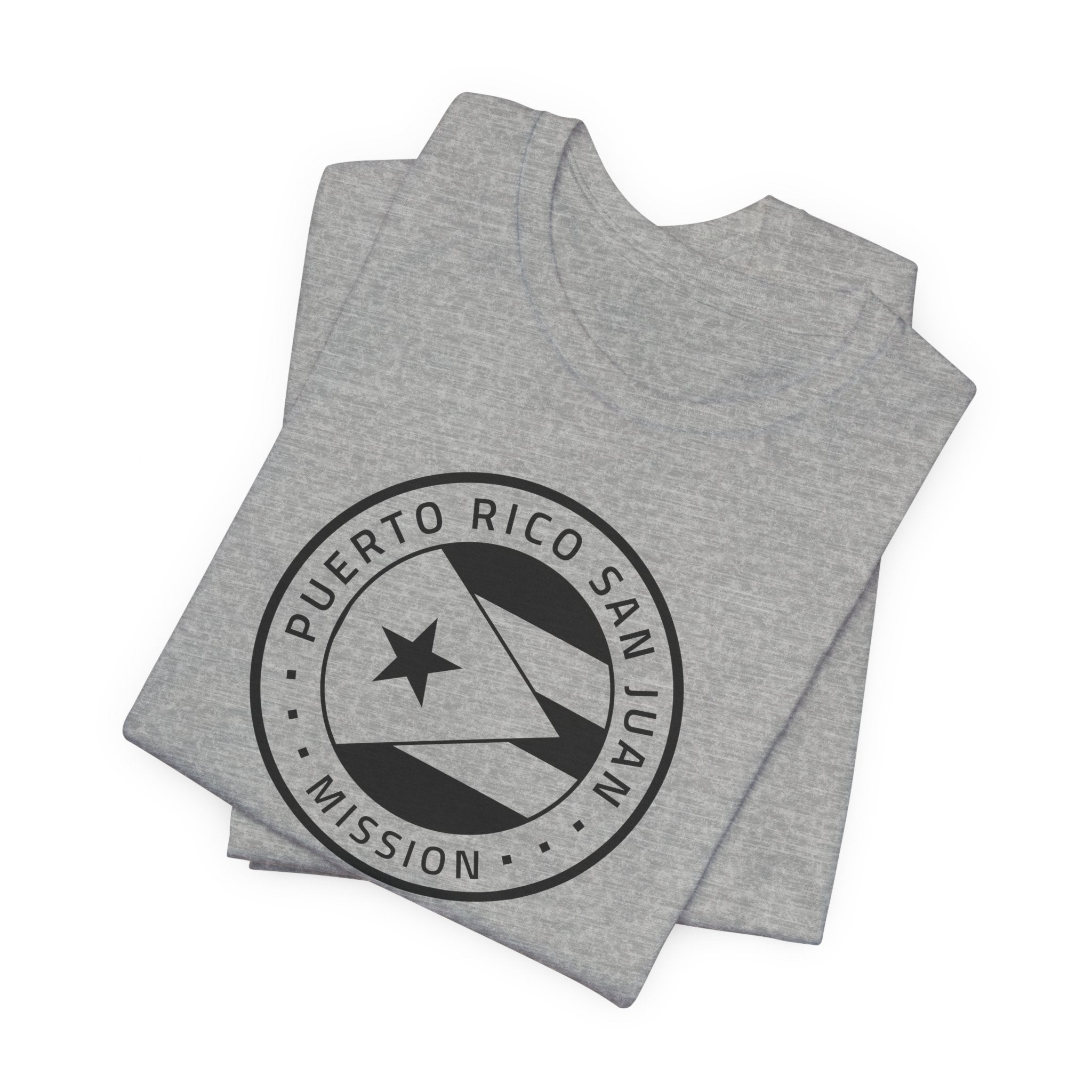 Puerto Rico San Juan Mission Circular Monochrome Logo T-Shirt - Mission Wishlist - LDS Missionary Gift Store