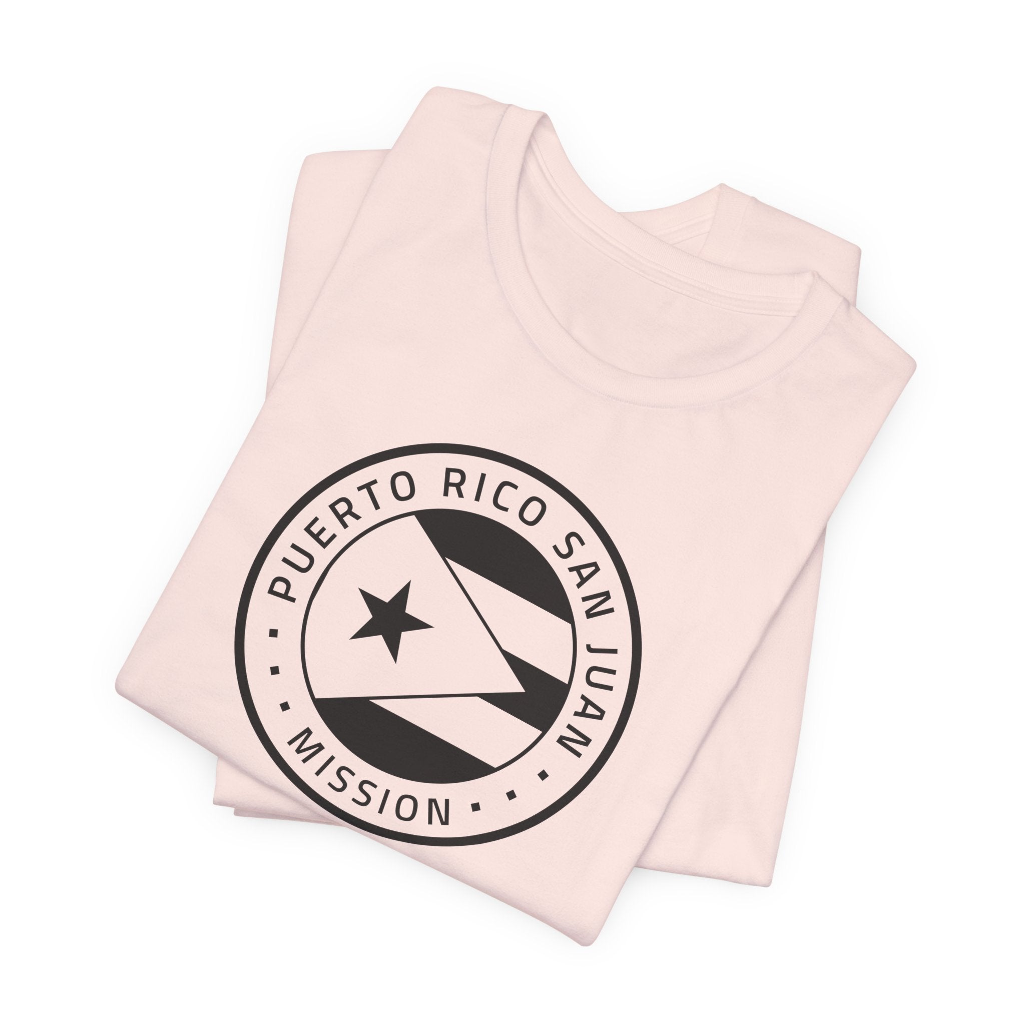 Puerto Rico San Juan Mission Circular Monochrome Logo T-Shirt - Mission Wishlist - LDS Missionary Gift Store