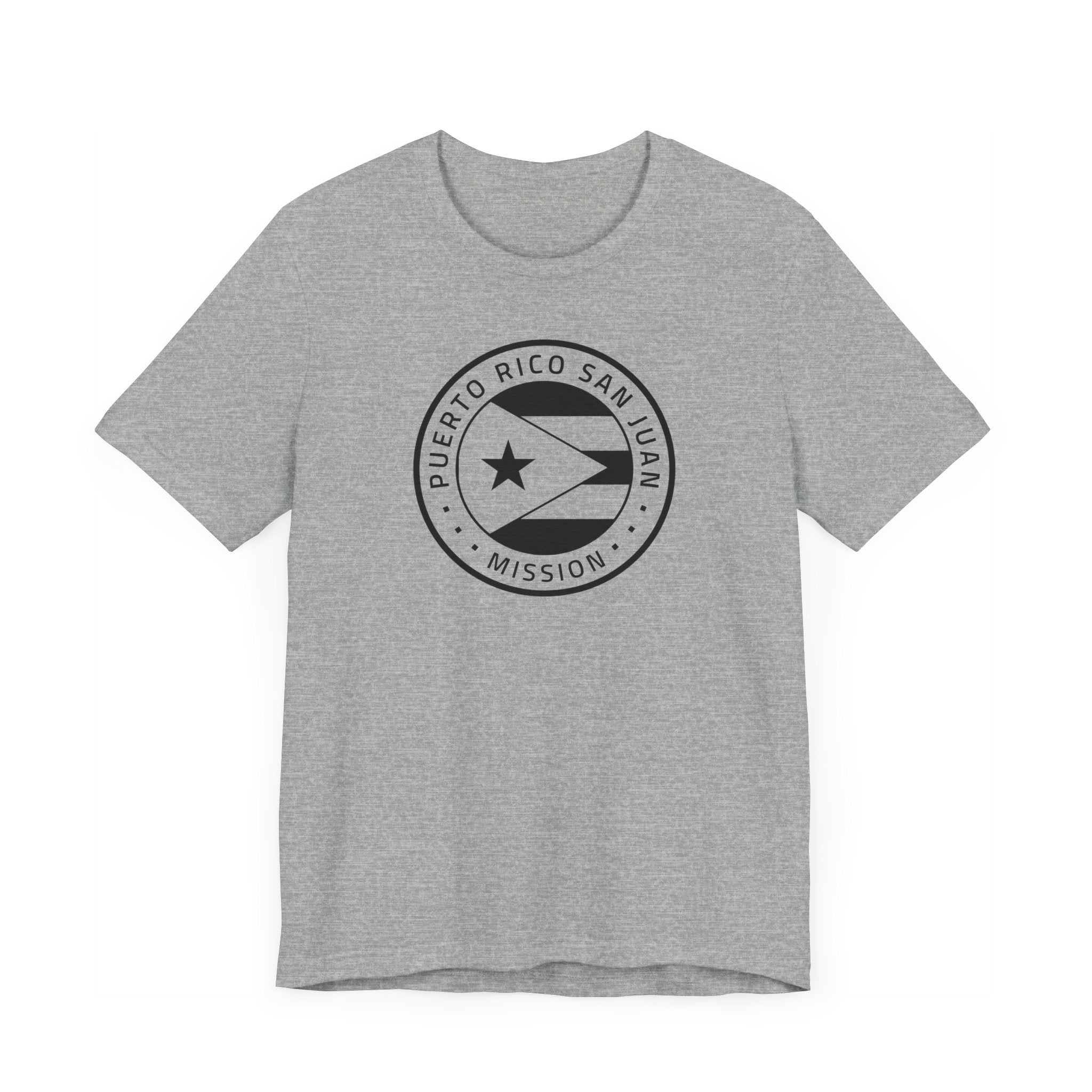 Puerto Rico San Juan Mission Circular Monochrome Logo T-Shirt - Mission Wishlist - LDS Missionary Gift Store