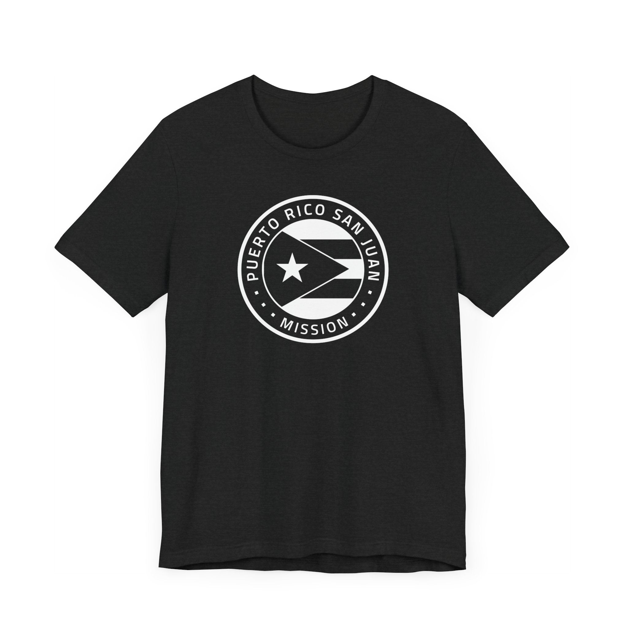 Puerto Rico San Juan Mission Circular Monochrome Logo T-Shirt - Mission Wishlist - LDS Missionary Gift Store