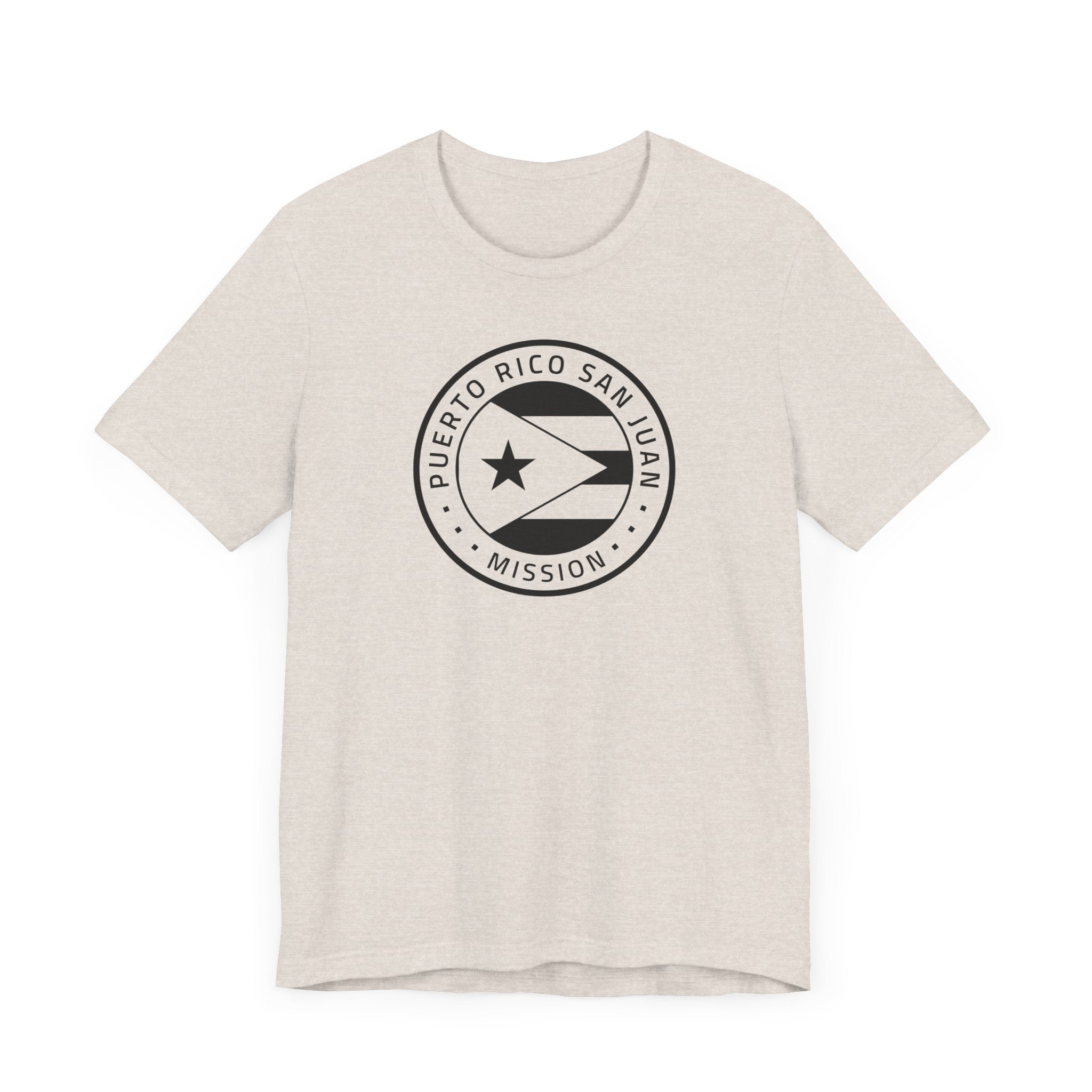 Puerto Rico San Juan Mission Circular Monochrome Logo T-Shirt - Mission Wishlist - LDS Missionary Gift Store