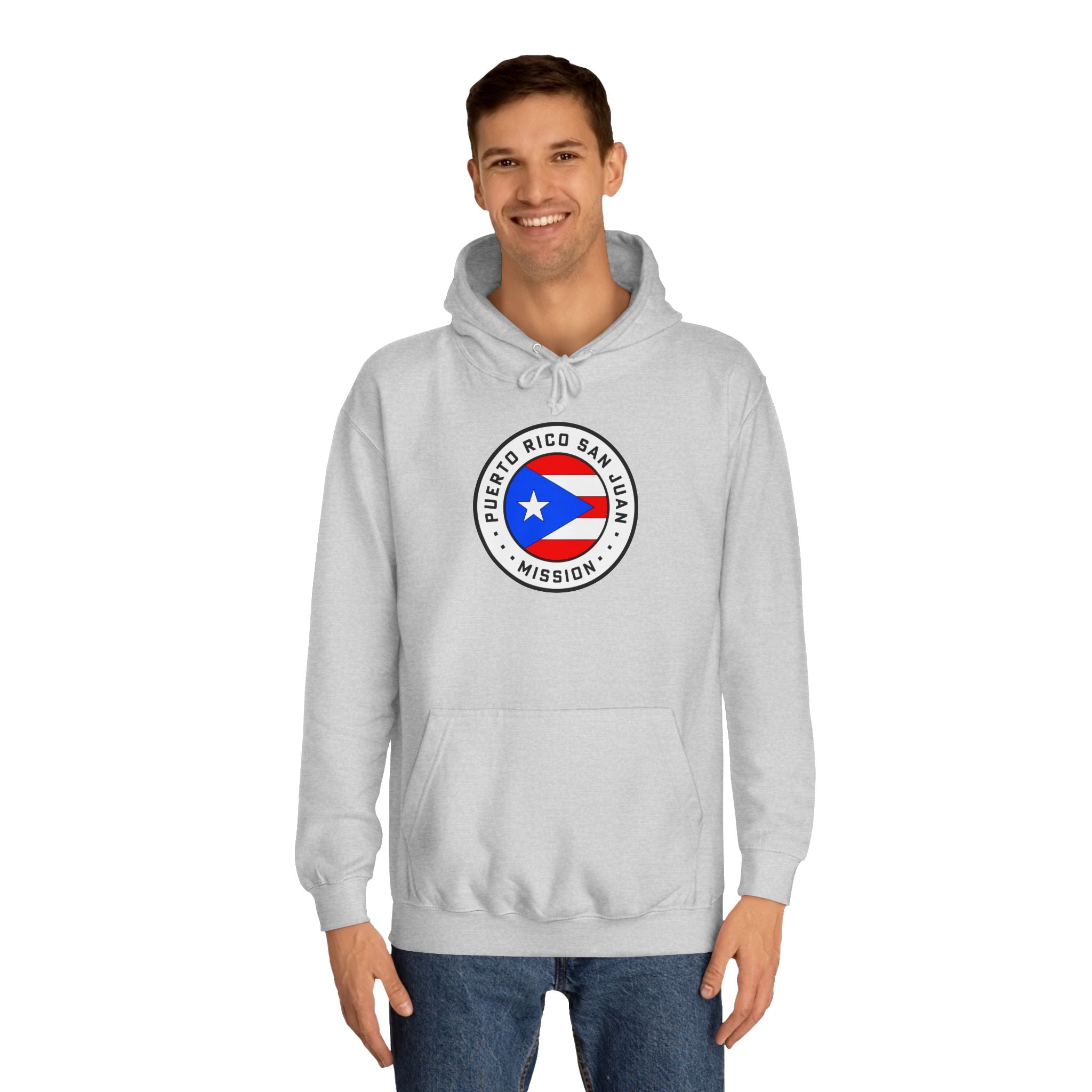 Puerto Rico San Juan Mission Flag Logo (White Border) College Hoodie - Mission Wishlist - LDS Missionary Gift Store
