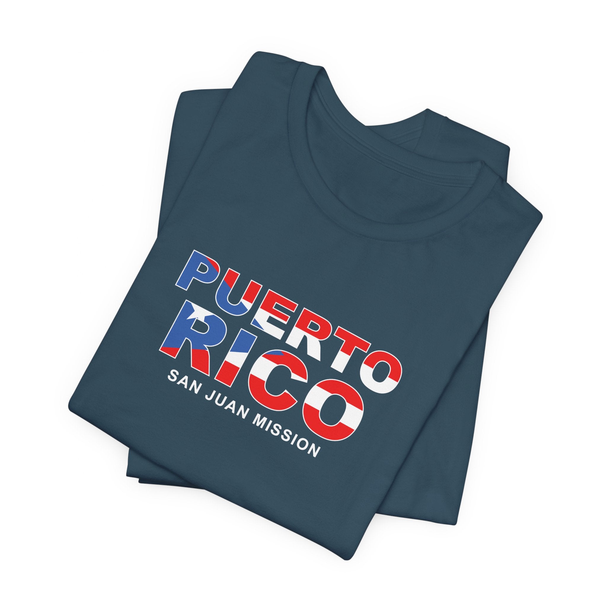 Puerto Rico San Juan Mission Flag Title T-shirt - Mission Wishlist - LDS Missionary Gift Store