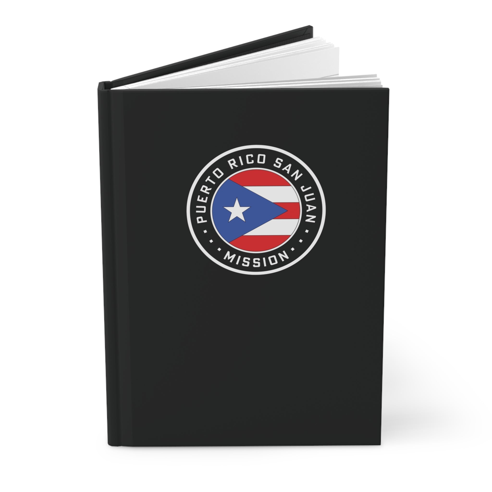 Puerto Rico San Juan Mission Logo Design Black Hardcover Journal Matte - Latter-Day Saint LDS Missionary Gift - Book of Mormon