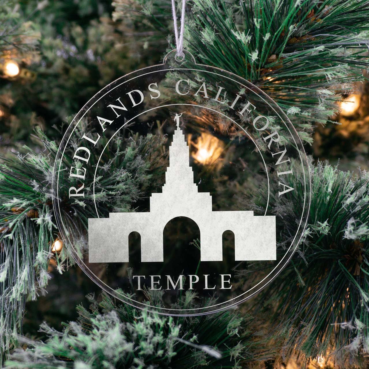 Redlands California Temple Christmas Ornament - Latter-Day Saint LDS Missionary Gift - Book of Mormon