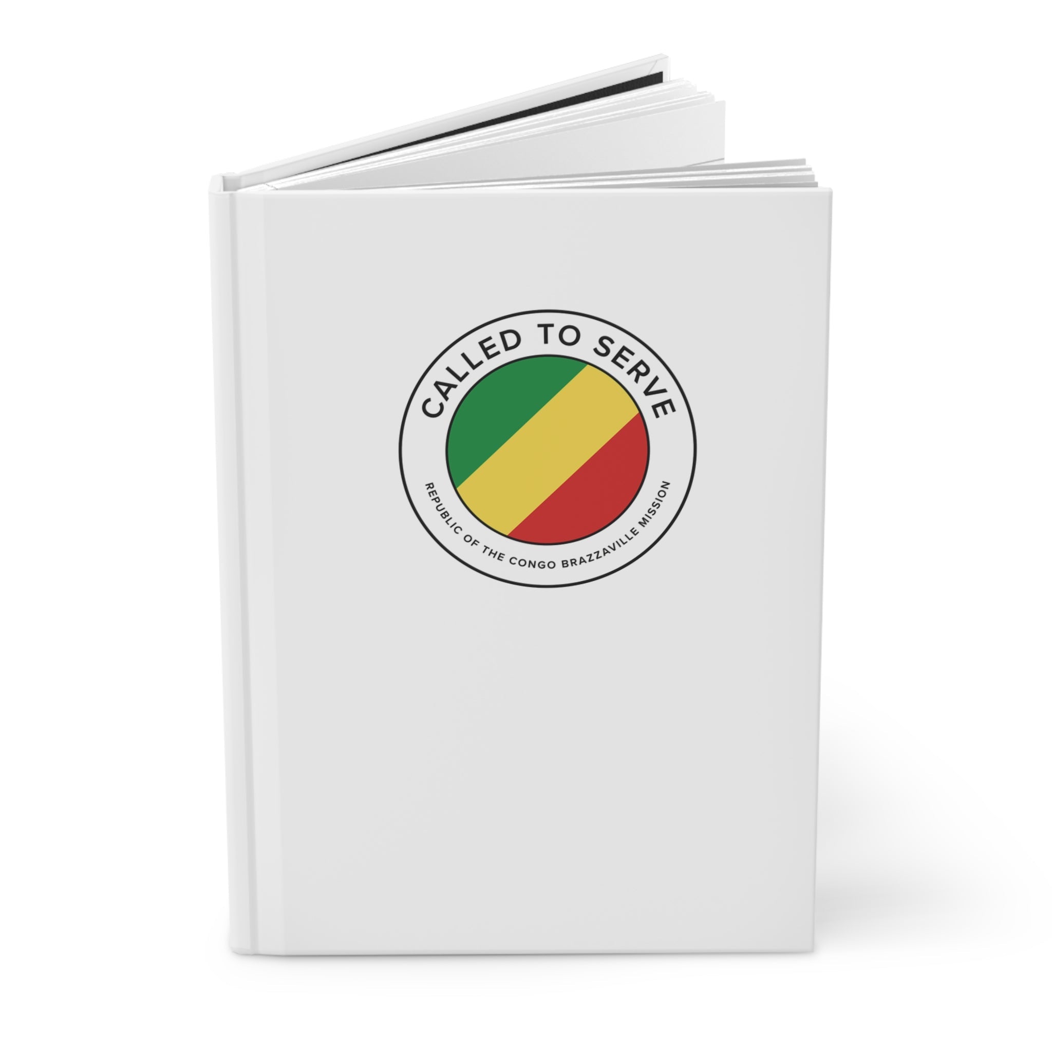 Republic of the Congo Brazzaville Mission Circle Flag Called to Serve White Hardcover Journal Matte - Mission Wishlist - LDS Missionary Gift Store