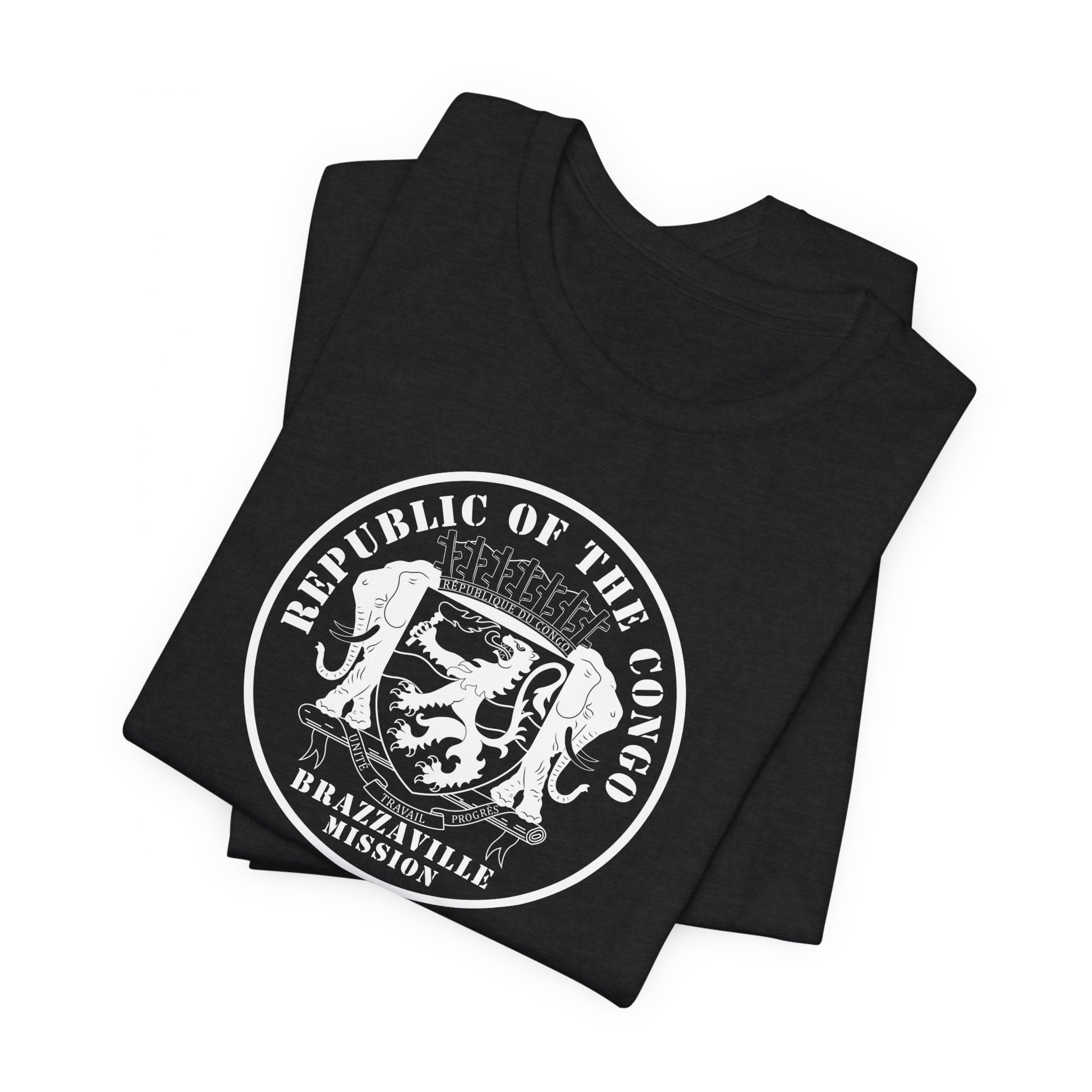 Republic of the Congo Brazzaville Mission Circular Monochrome Logo T-Shirt - Mission Wishlist - LDS Missionary Gift Store