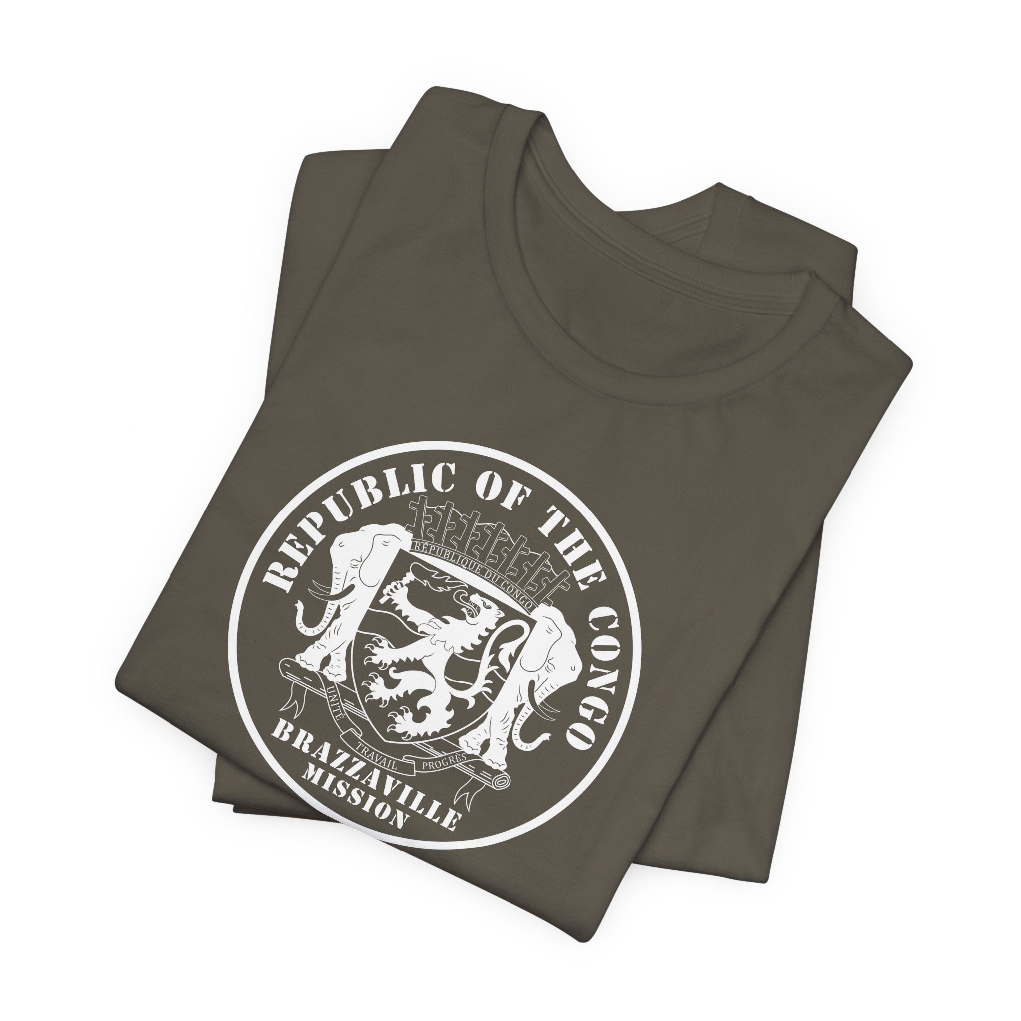 Republic of the Congo Brazzaville Mission Circular Monochrome Logo T-Shirt - Mission Wishlist - LDS Missionary Gift Store