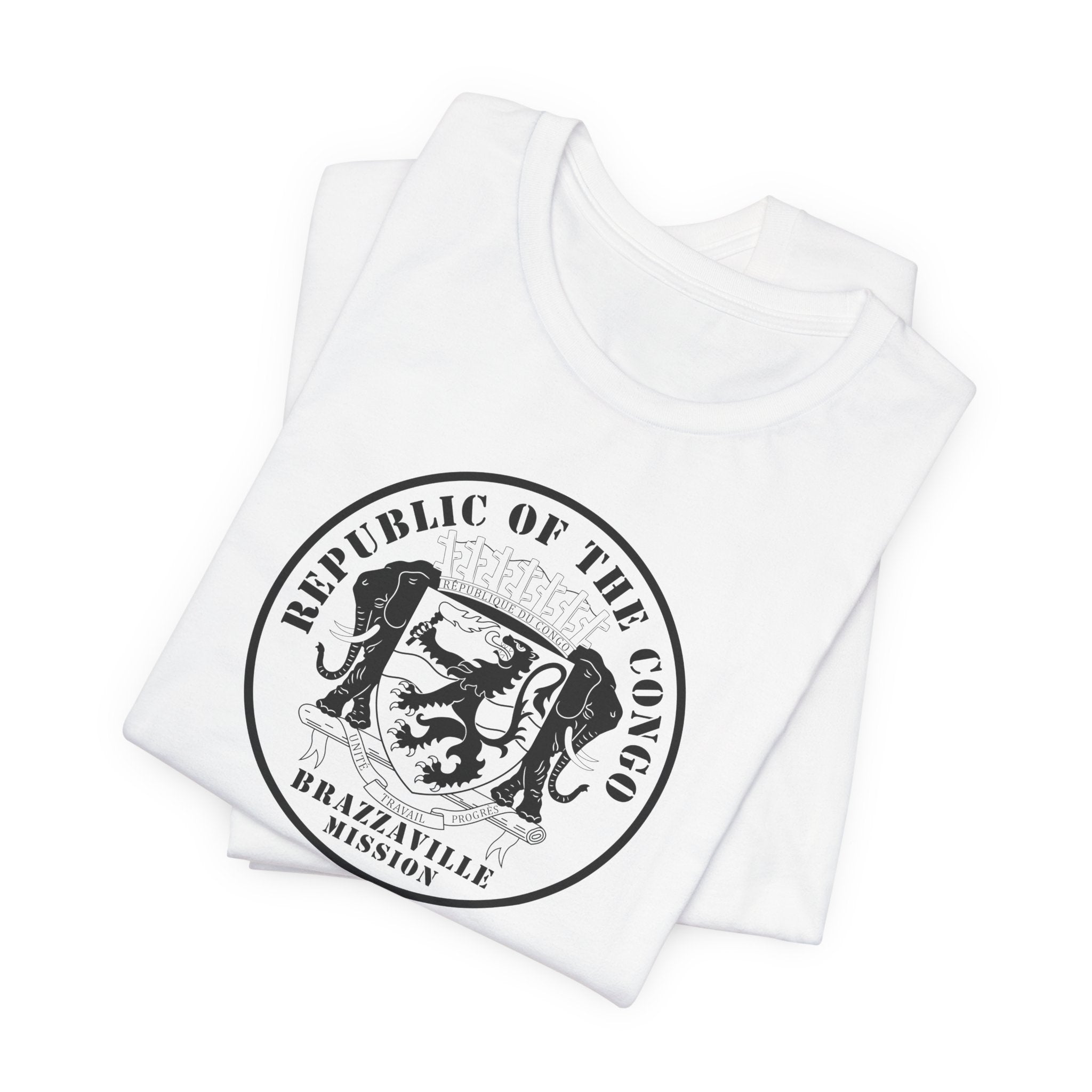 Republic of the Congo Brazzaville Mission Circular Monochrome Logo T-Shirt - Mission Wishlist - LDS Missionary Gift Store