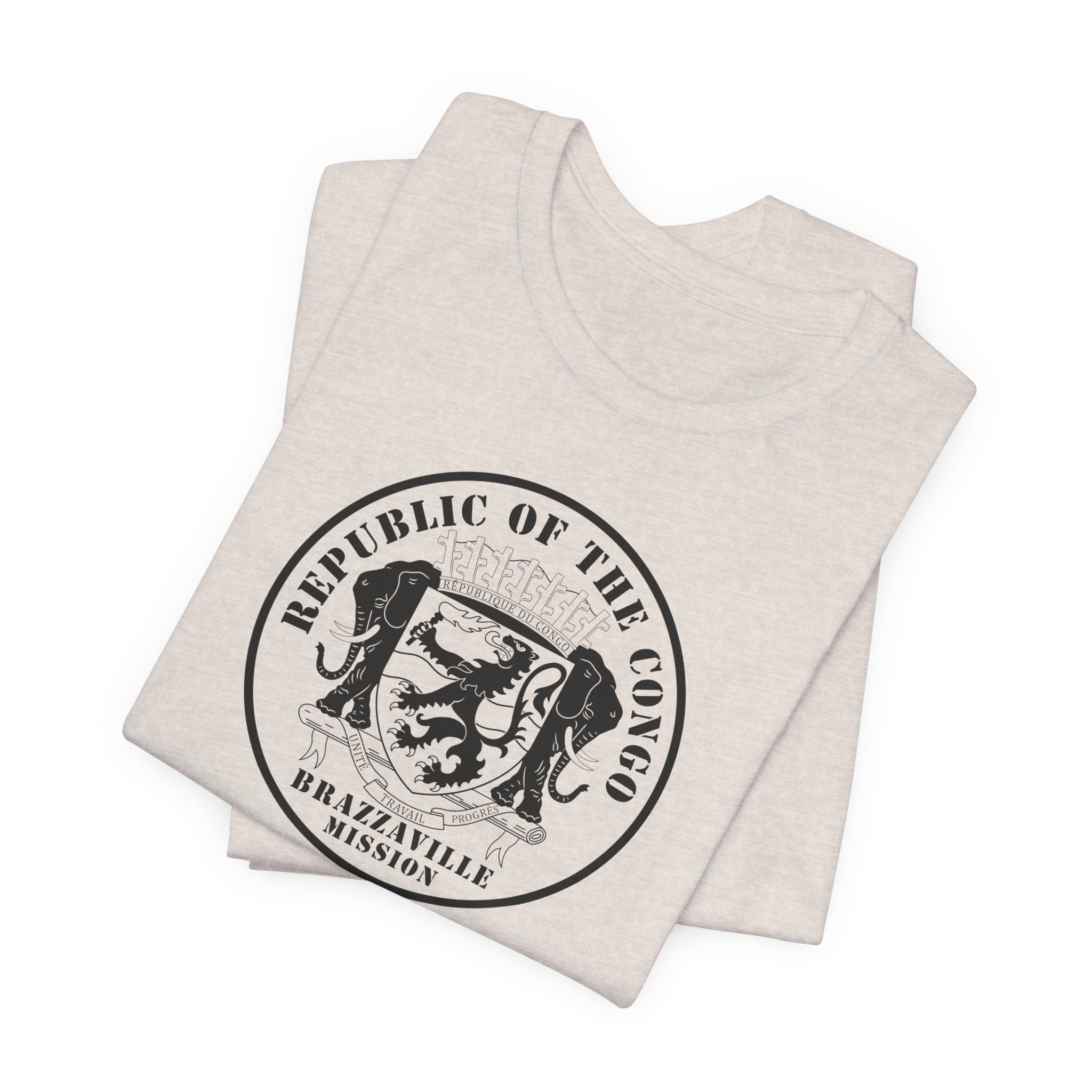 Republic of the Congo Brazzaville Mission Circular Monochrome Logo T-Shirt - Mission Wishlist - LDS Missionary Gift Store