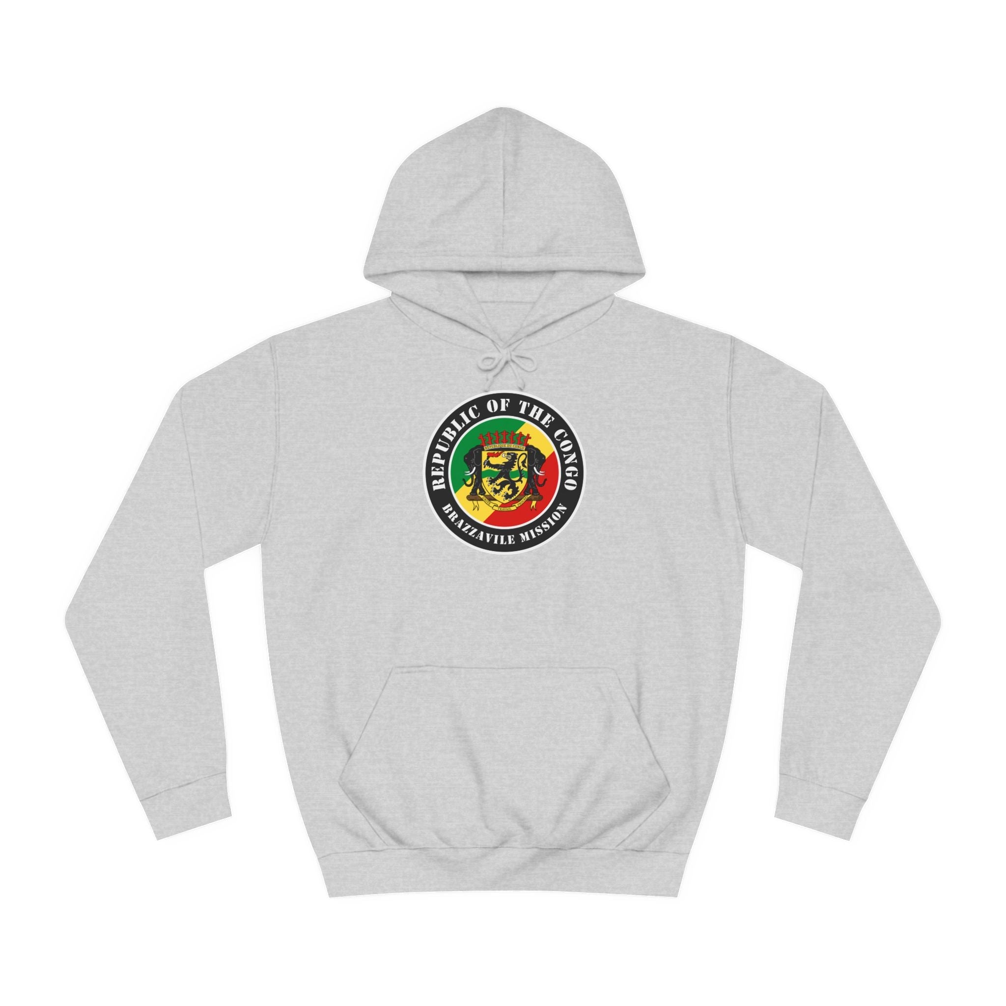 Republic of the Congo Brazzaville Mission Flag Logo (Black Border) College Hoodie - Mission Wishlist - LDS Missionary Gift Store