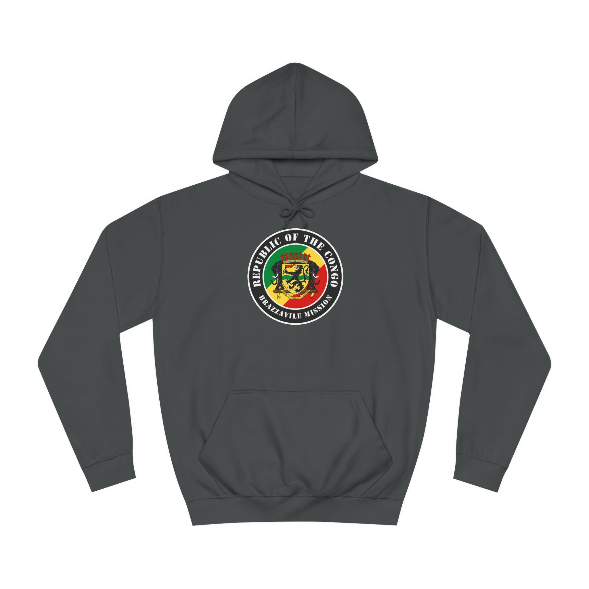 Republic of the Congo Brazzaville Mission Flag Logo (Black Border) College Hoodie - Mission Wishlist - LDS Missionary Gift Store