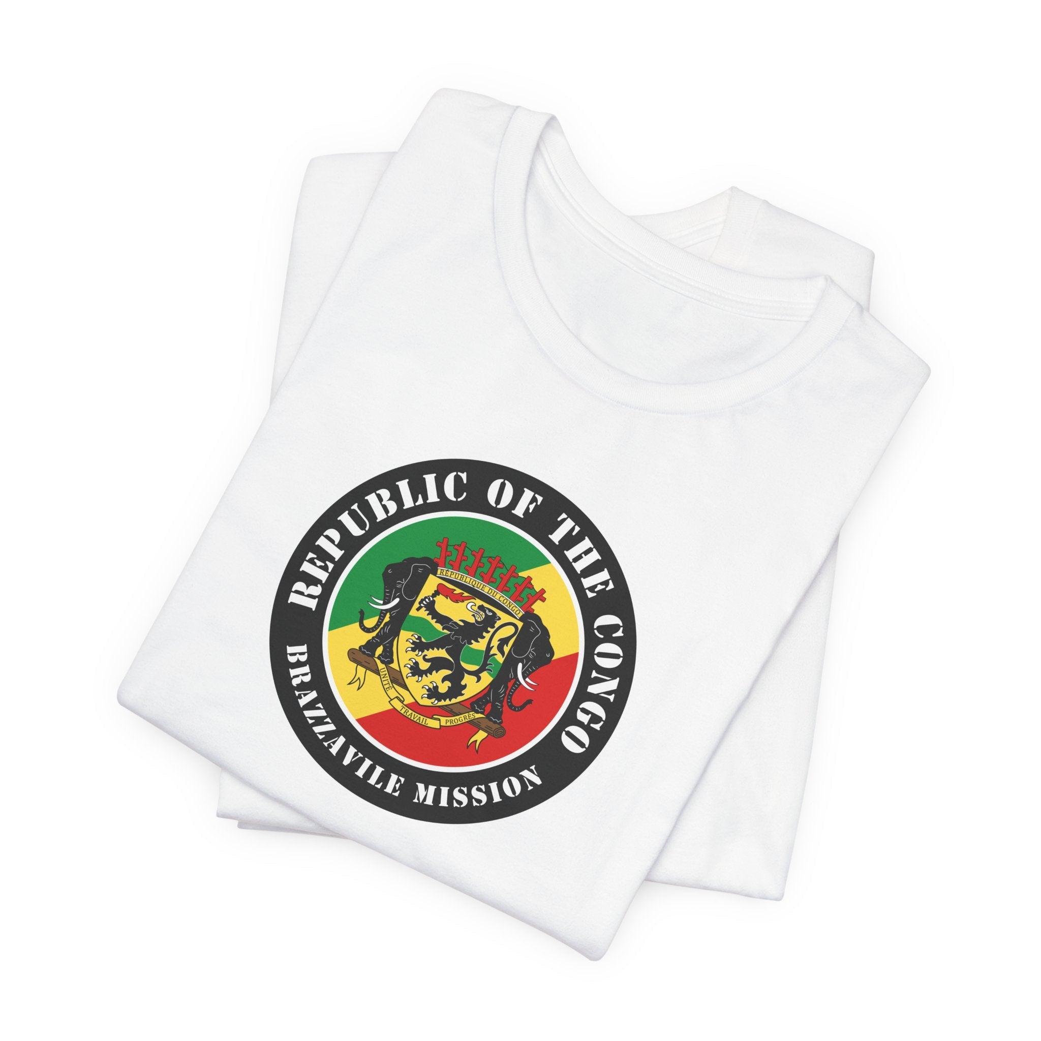 Republic of the Congo Brazzaville Mission Flag Logo (Black Border) T-shirt - Mission Wishlist - LDS Missionary Gift Store