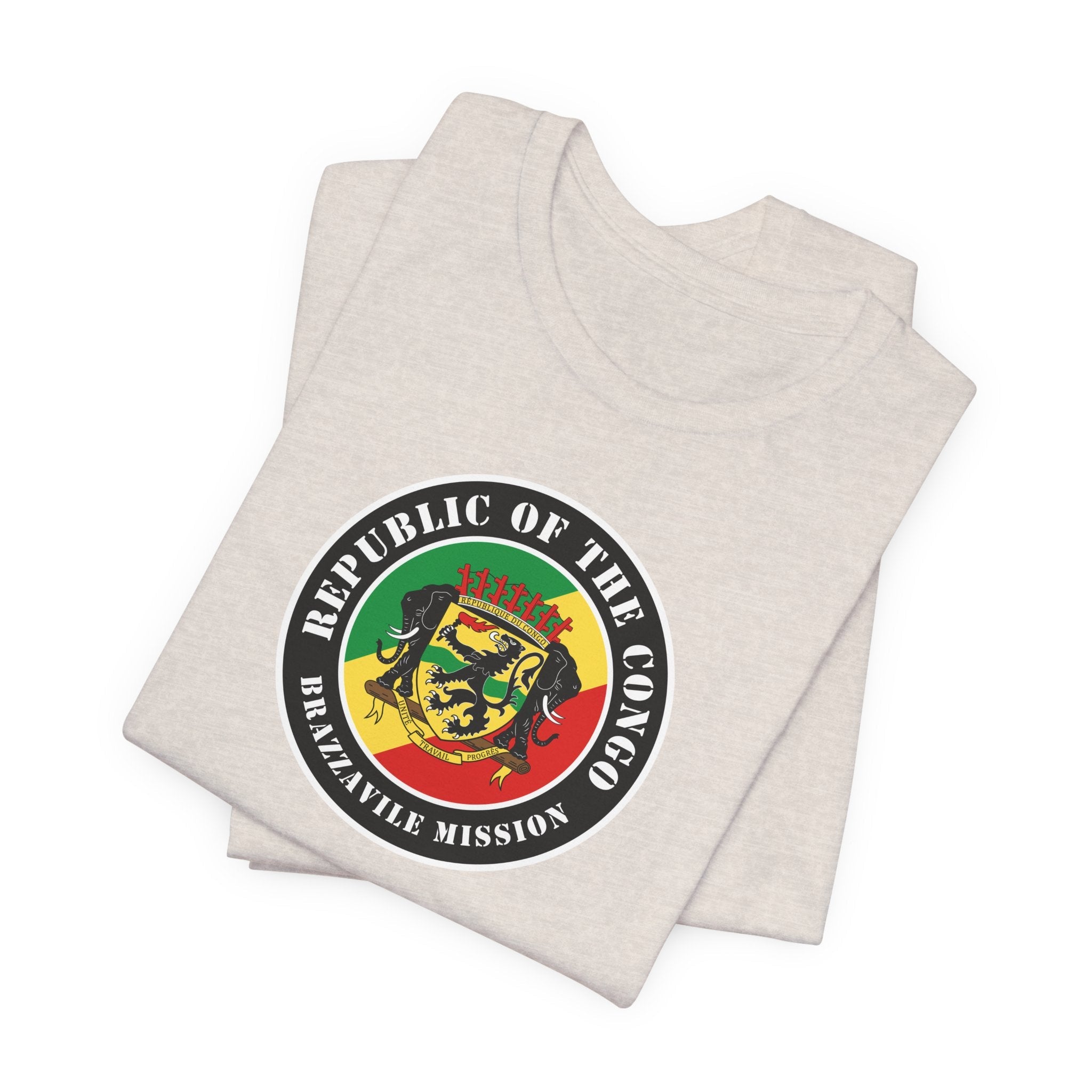 Republic of the Congo Brazzaville Mission Flag Logo (Black Border) T-shirt - Mission Wishlist - LDS Missionary Gift Store