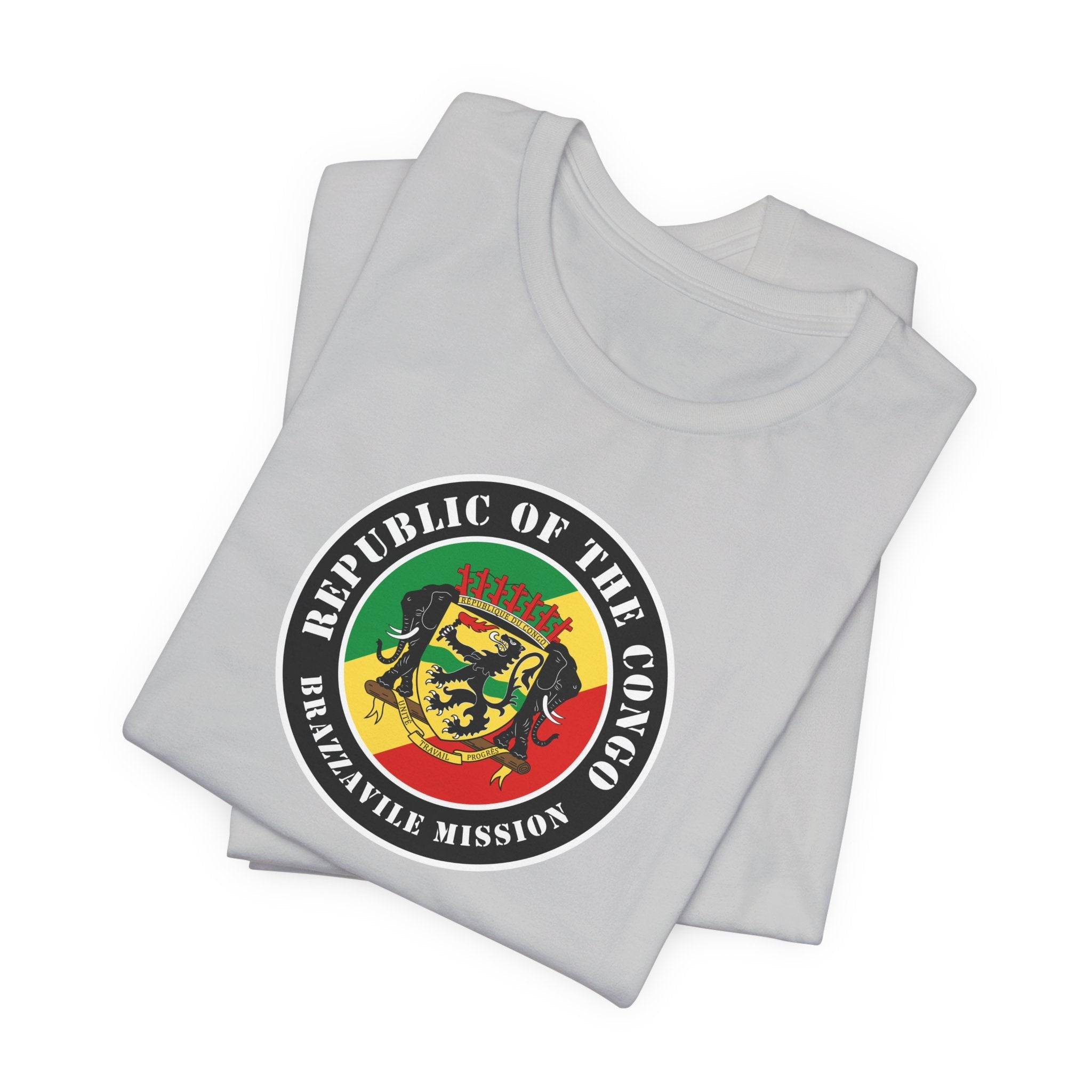 Republic of the Congo Brazzaville Mission Flag Logo (Black Border) T-shirt - Mission Wishlist - LDS Missionary Gift Store