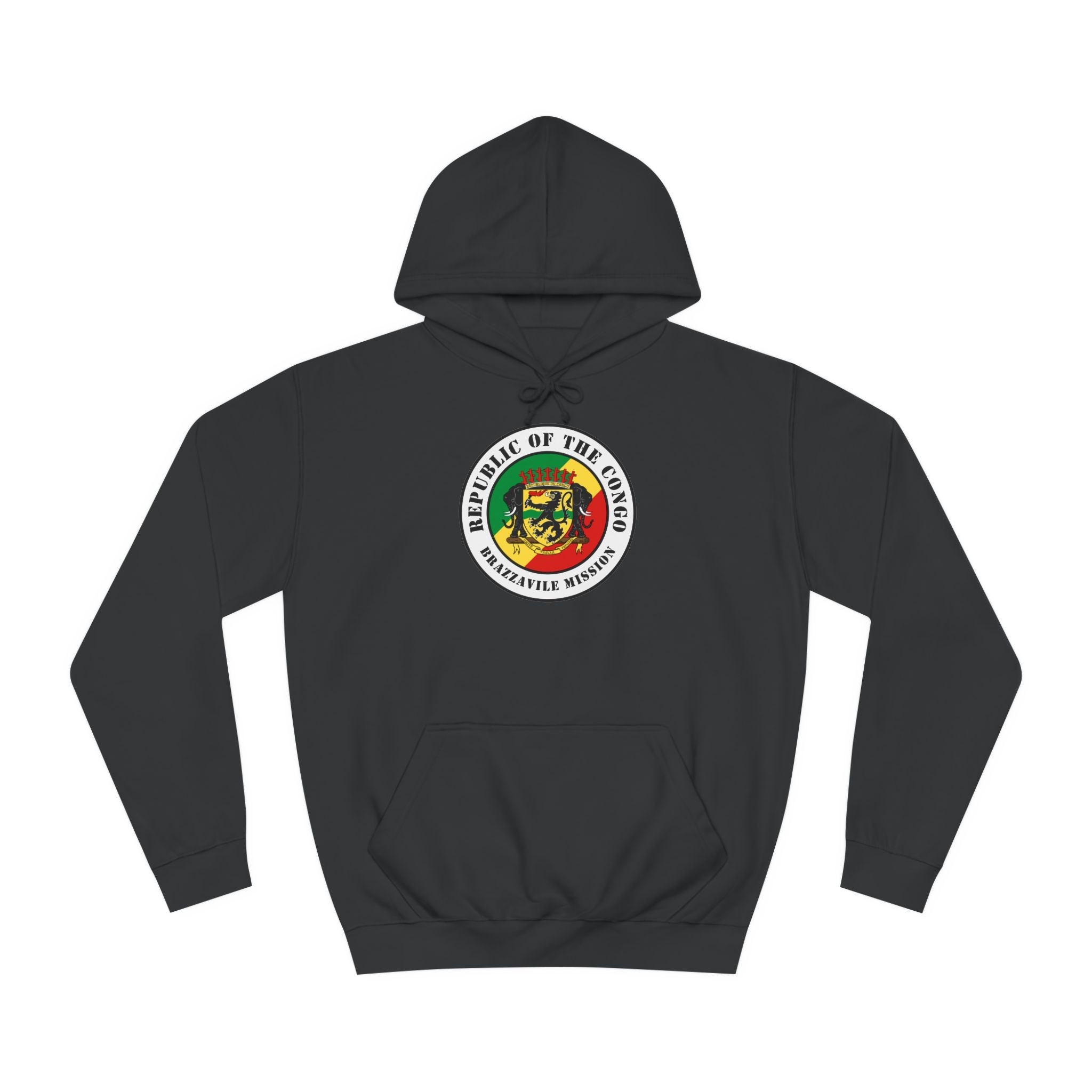 Republic of the Congo Brazzaville Mission Flag Logo (White Border) College Hoodie - Mission Wishlist - LDS Missionary Gift Store