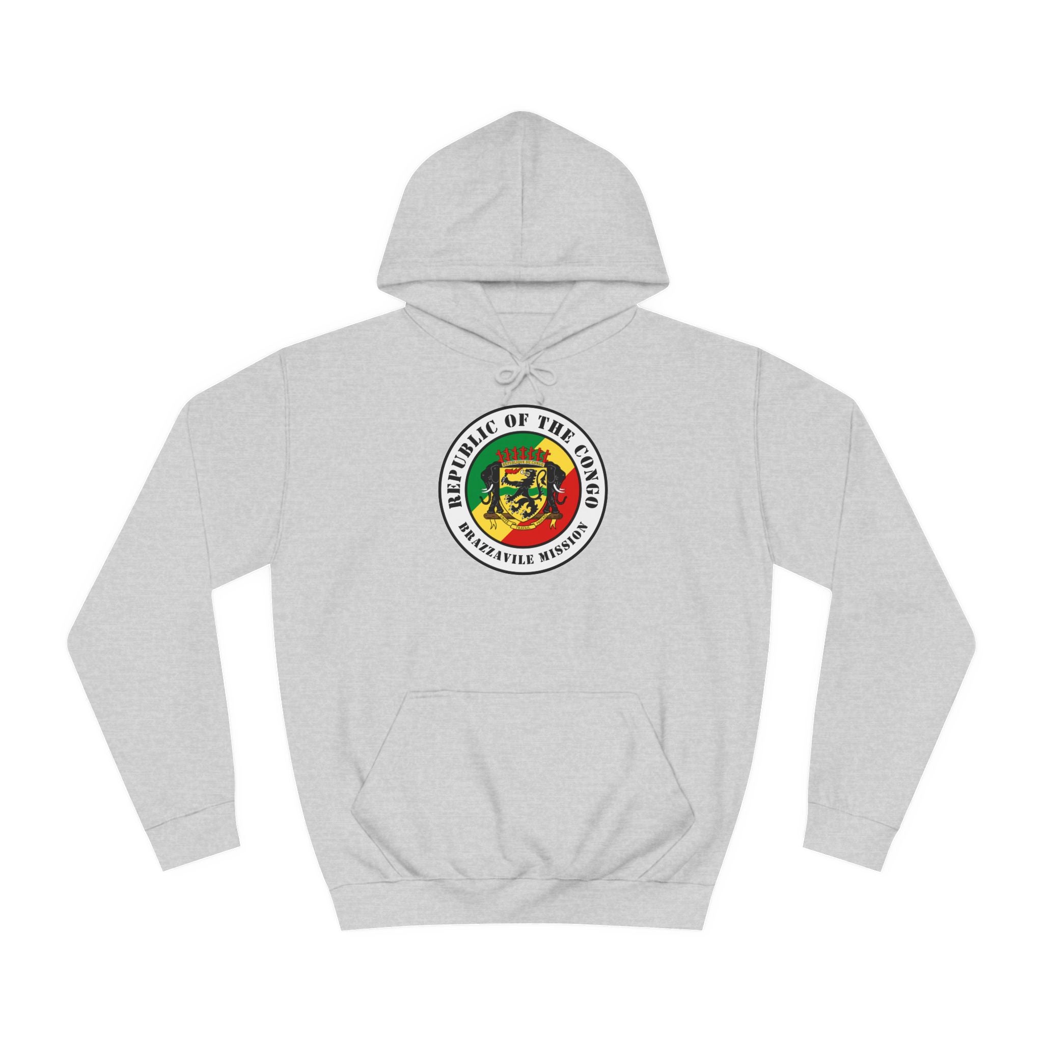 Republic of the Congo Brazzaville Mission Flag Logo (White Border) College Hoodie - Mission Wishlist - LDS Missionary Gift Store