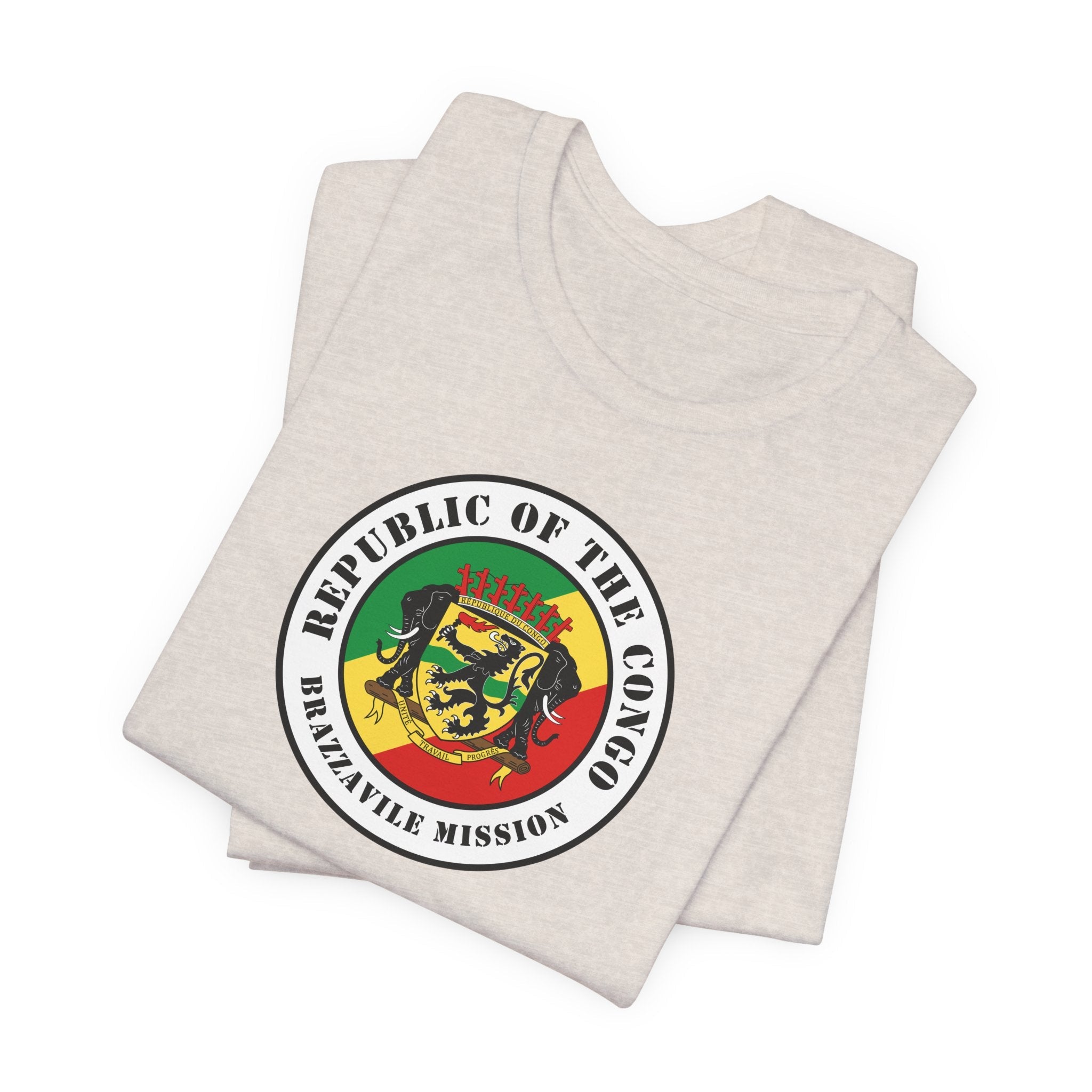 Republic of the Congo Brazzaville Mission Flag Logo (White Border) T-shirt - Mission Wishlist - LDS Missionary Gift Store