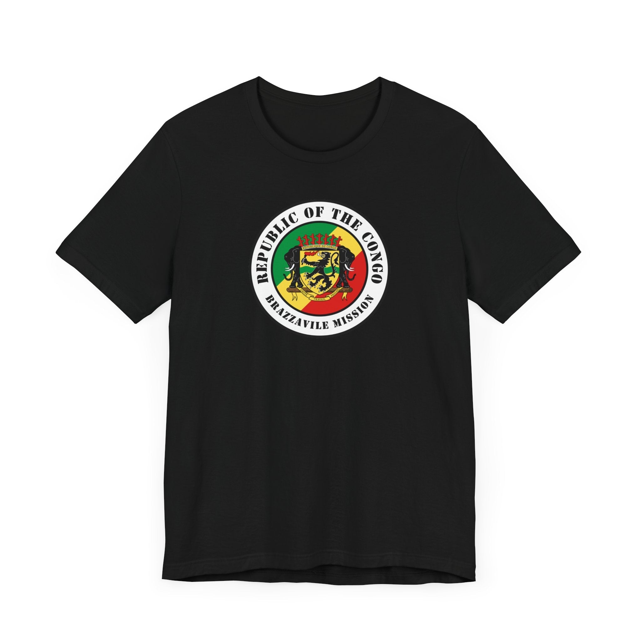 Republic of the Congo Brazzaville Mission Flag Logo (White Border) T-shirt - Mission Wishlist - LDS Missionary Gift Store