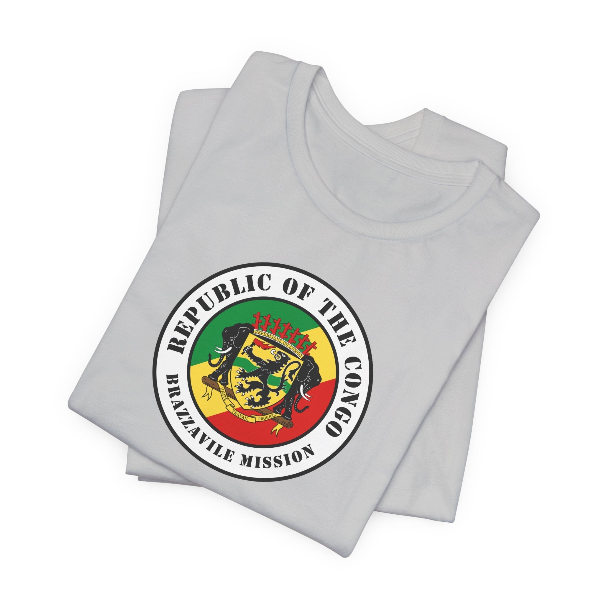 Republic of the Congo Brazzaville Mission Flag Logo (White Border) T-shirt - Mission Wishlist - LDS Missionary Gift Store