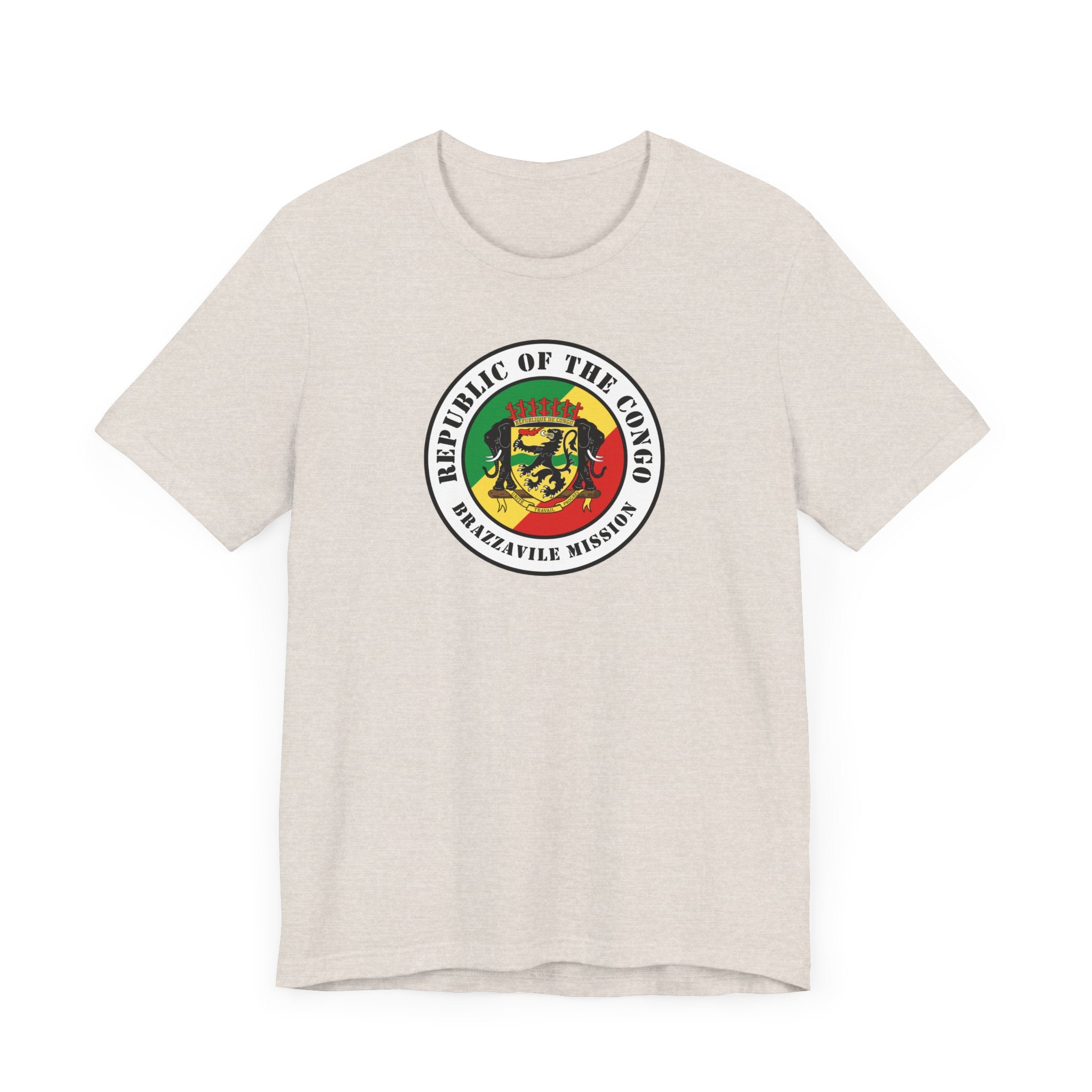 Republic of the Congo Brazzaville Mission Flag Logo (White Border) T-shirt - Mission Wishlist - LDS Missionary Gift Store