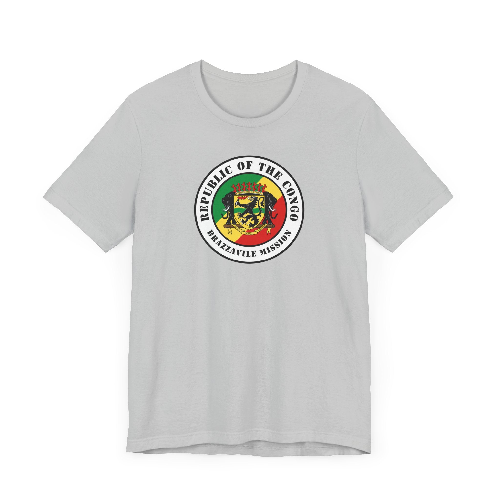 Republic of the Congo Brazzaville Mission Flag Logo (White Border) T-shirt - Mission Wishlist - LDS Missionary Gift Store
