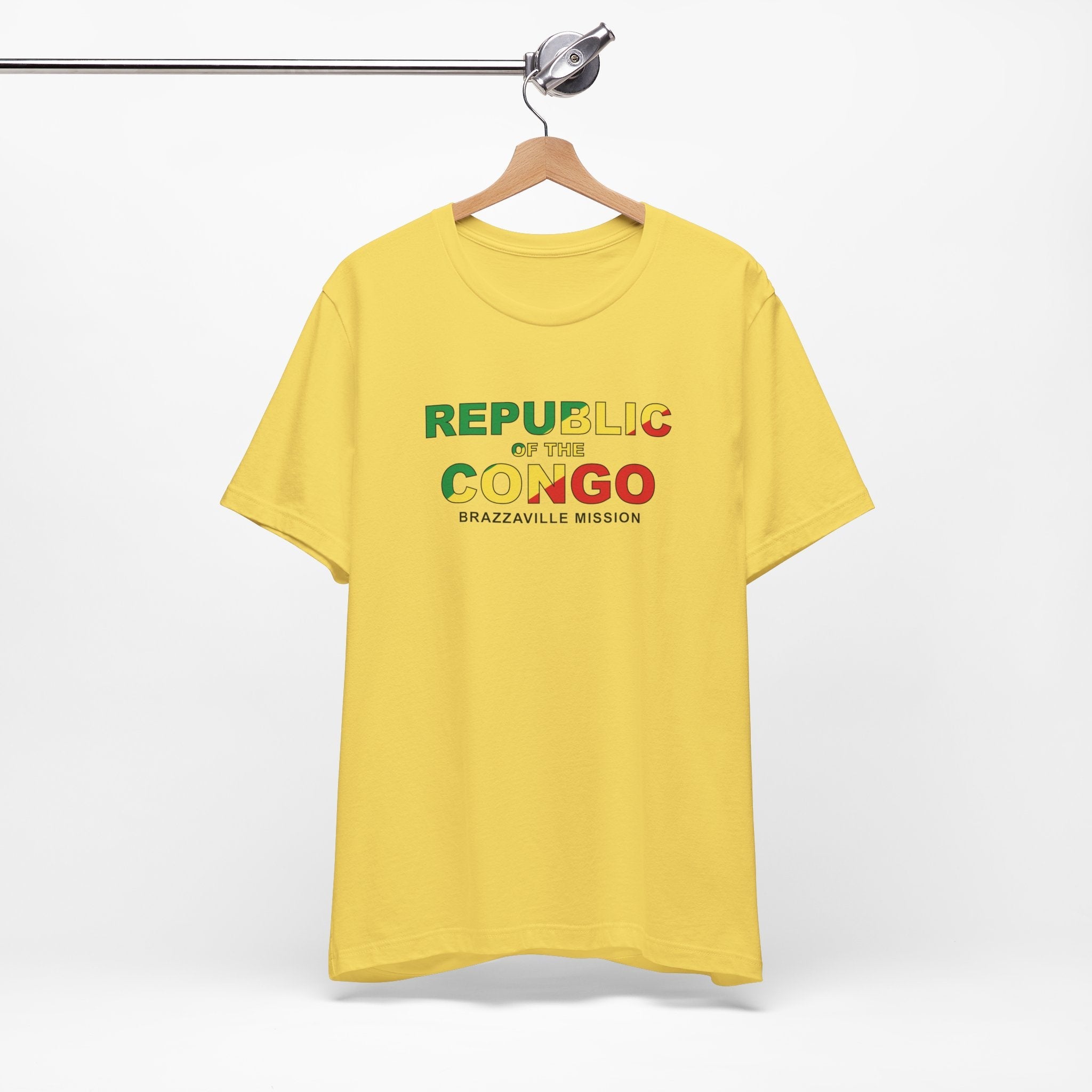 Republic of the Congo Brazzaville Mission Flag Title T-shirt - Mission Wishlist - LDS Missionary Gift Store