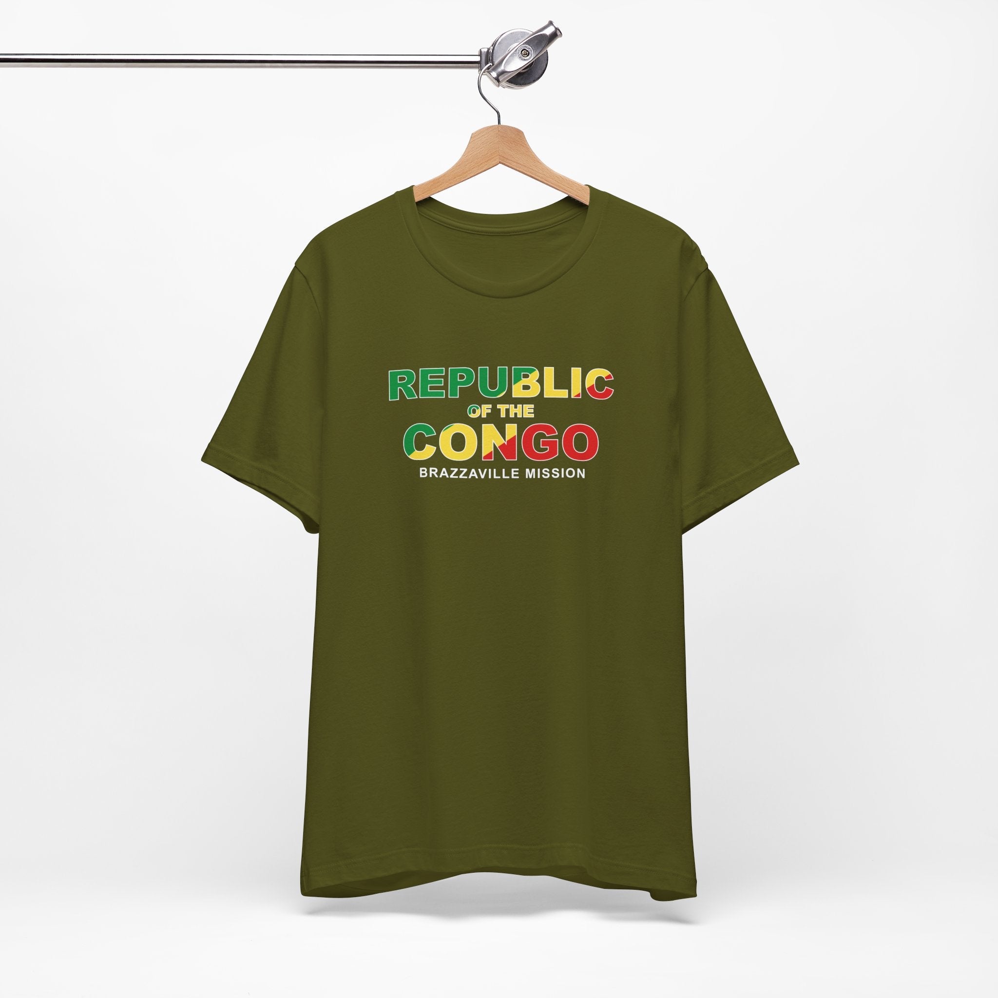 Republic of the Congo Brazzaville Mission Flag Title T-shirt - Mission Wishlist - LDS Missionary Gift Store