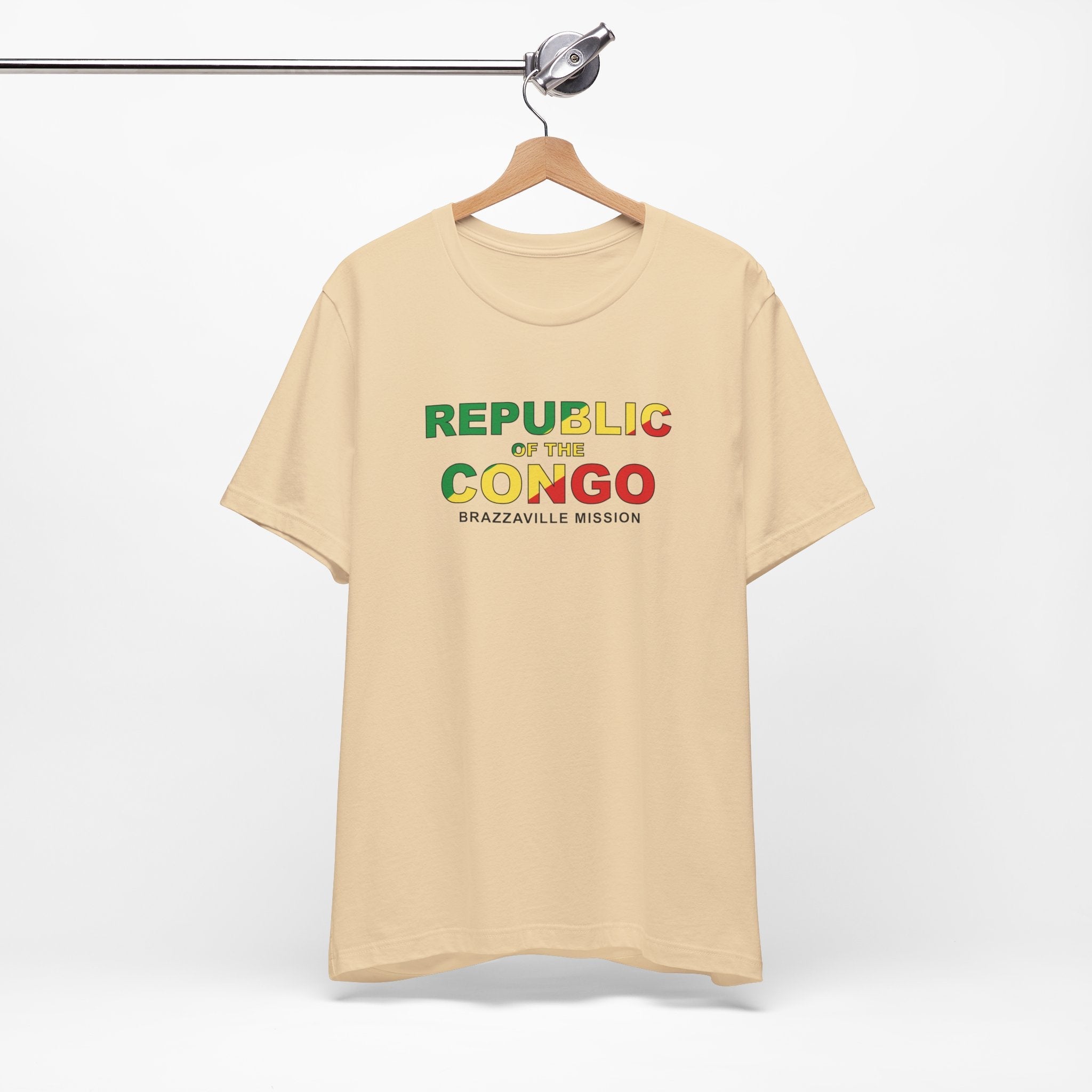 Republic of the Congo Brazzaville Mission Flag Title T-shirt - Mission Wishlist - LDS Missionary Gift Store