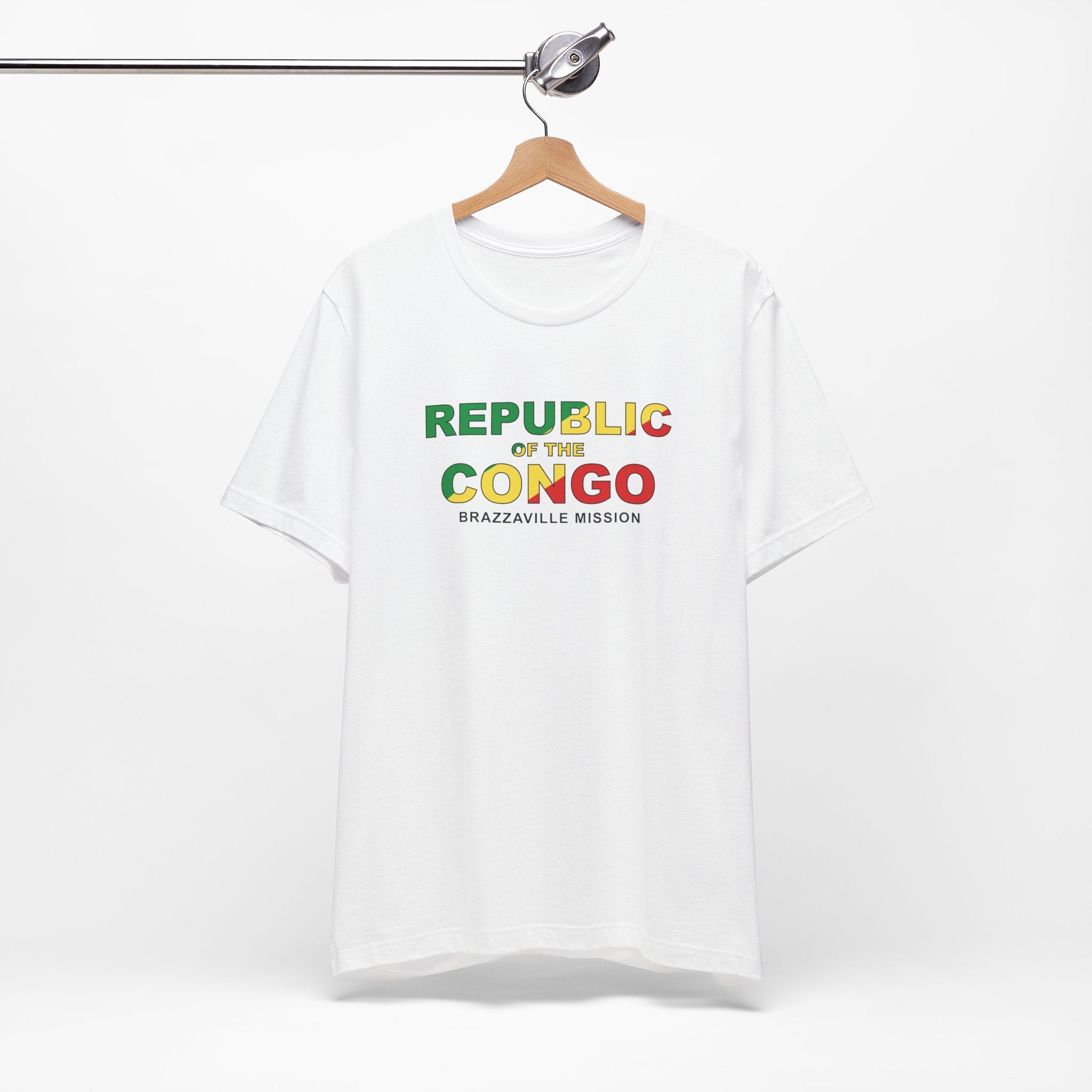 Republic of the Congo Brazzaville Mission Flag Title T-shirt - Mission Wishlist - LDS Missionary Gift Store