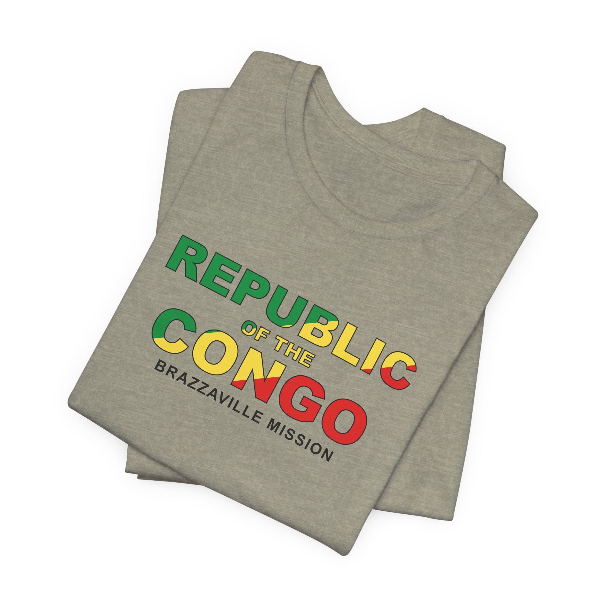 Republic of the Congo Brazzaville Mission Flag Title T-shirt - Mission Wishlist - LDS Missionary Gift Store