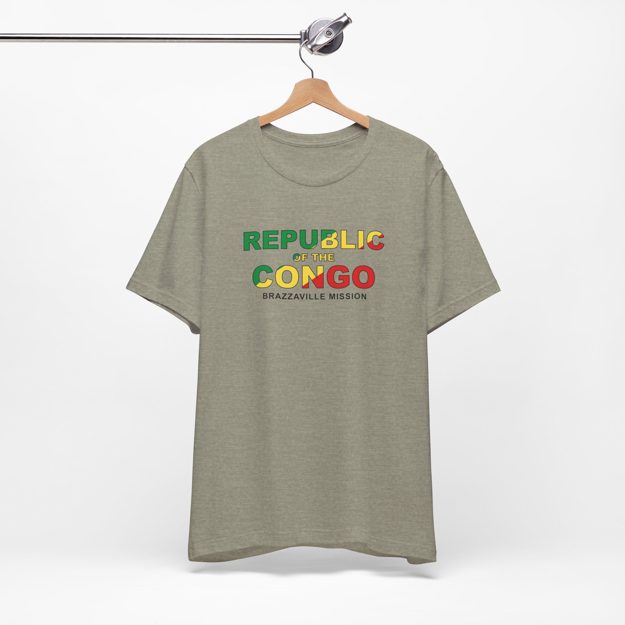 Republic of the Congo Brazzaville Mission Flag Title T-shirt - Mission Wishlist - LDS Missionary Gift Store