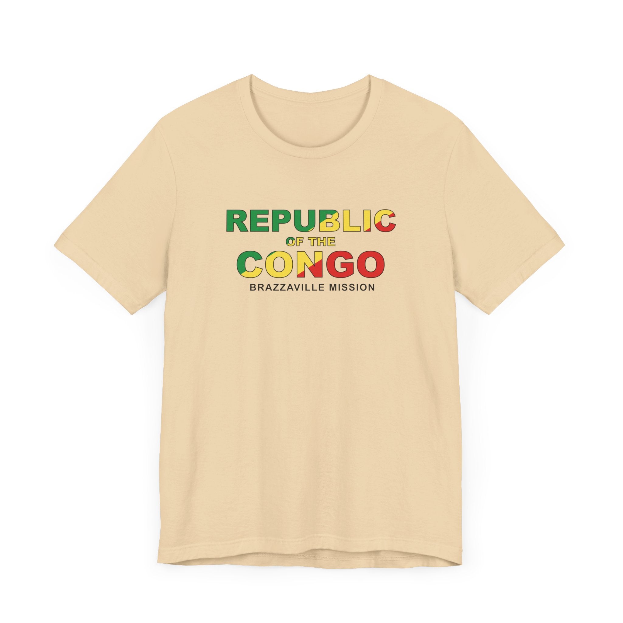 Republic of the Congo Brazzaville Mission Flag Title T-shirt - Mission Wishlist - LDS Missionary Gift Store