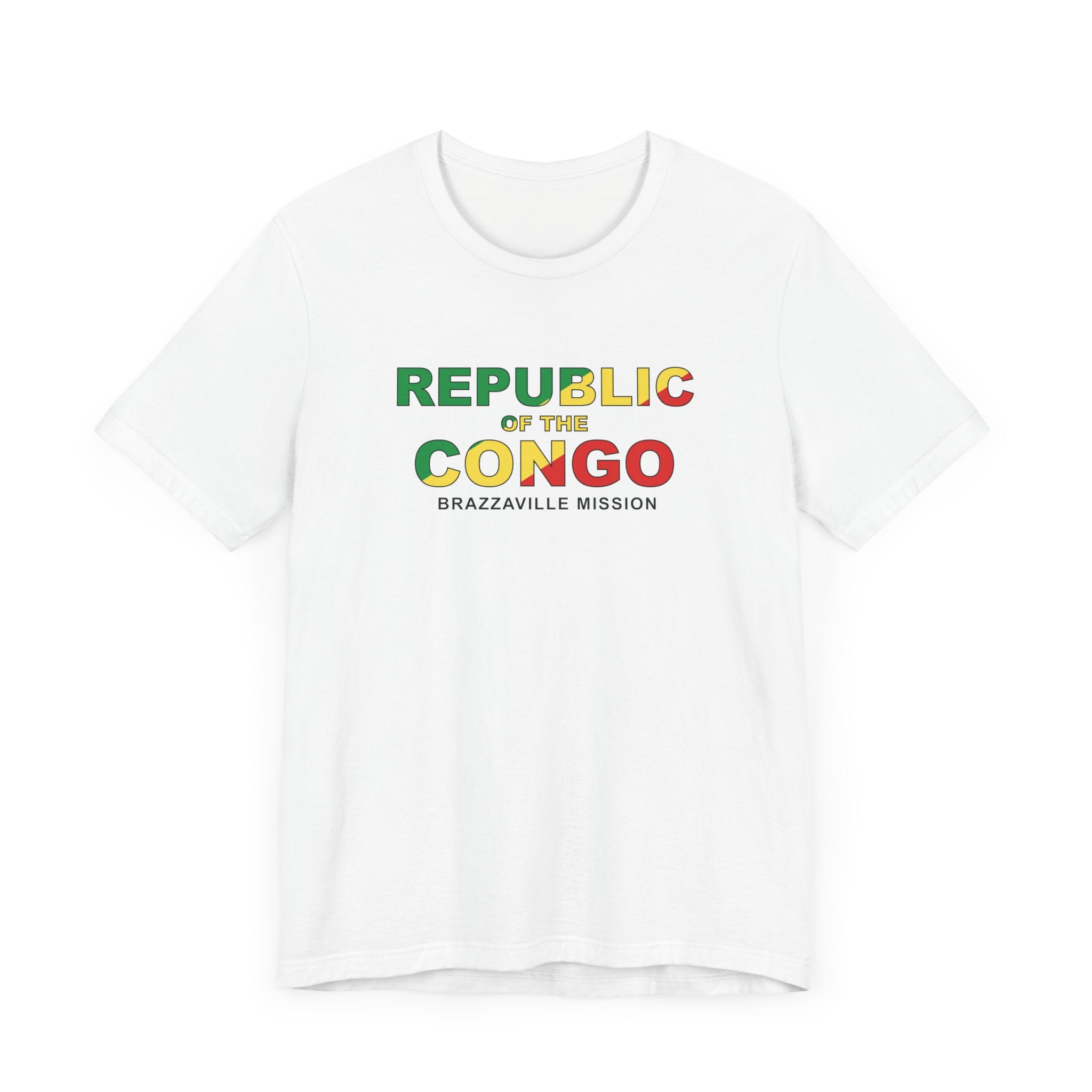 Republic of the Congo Brazzaville Mission Flag Title T-shirt - Mission Wishlist - LDS Missionary Gift Store