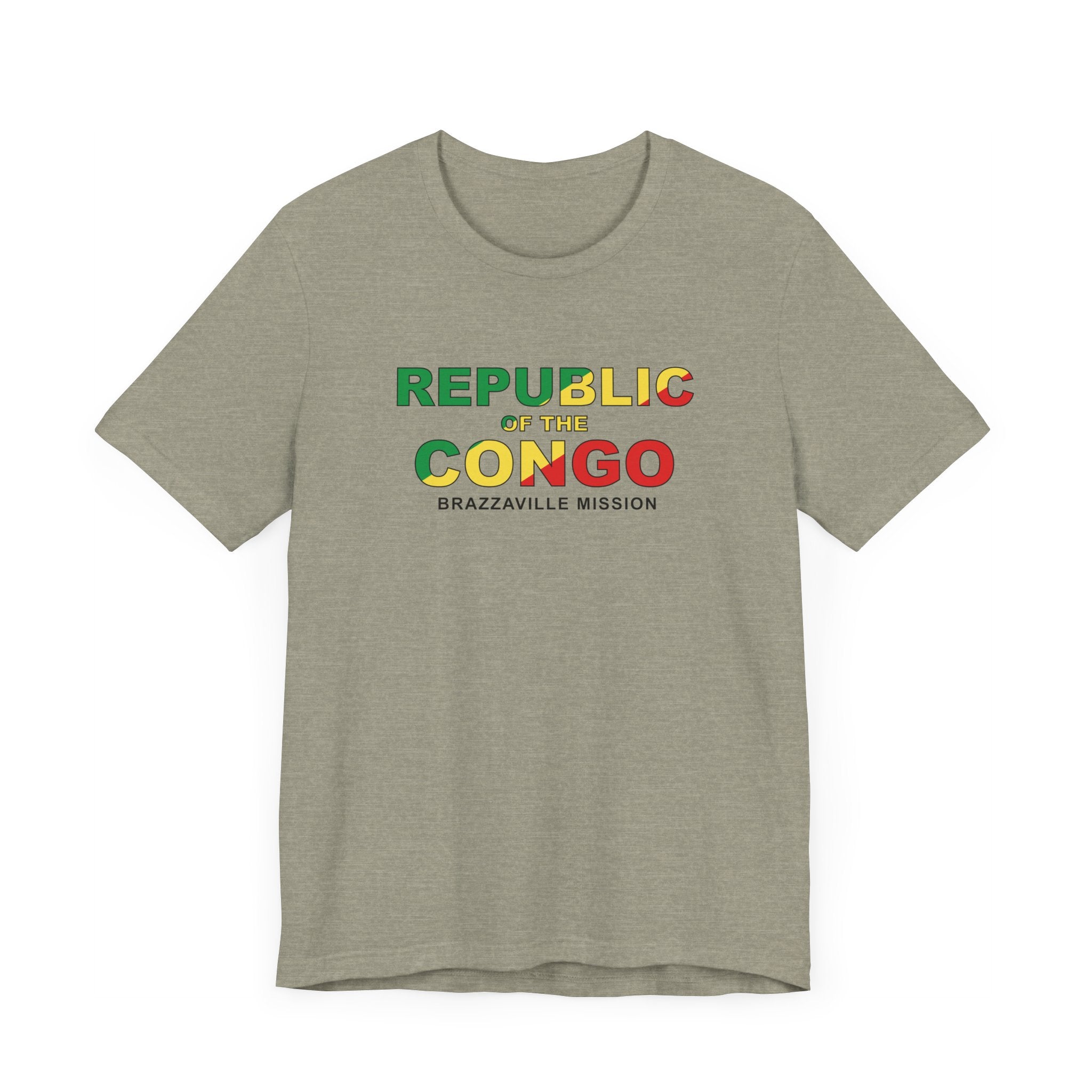 Republic of the Congo Brazzaville Mission Flag Title T-shirt - Mission Wishlist - LDS Missionary Gift Store