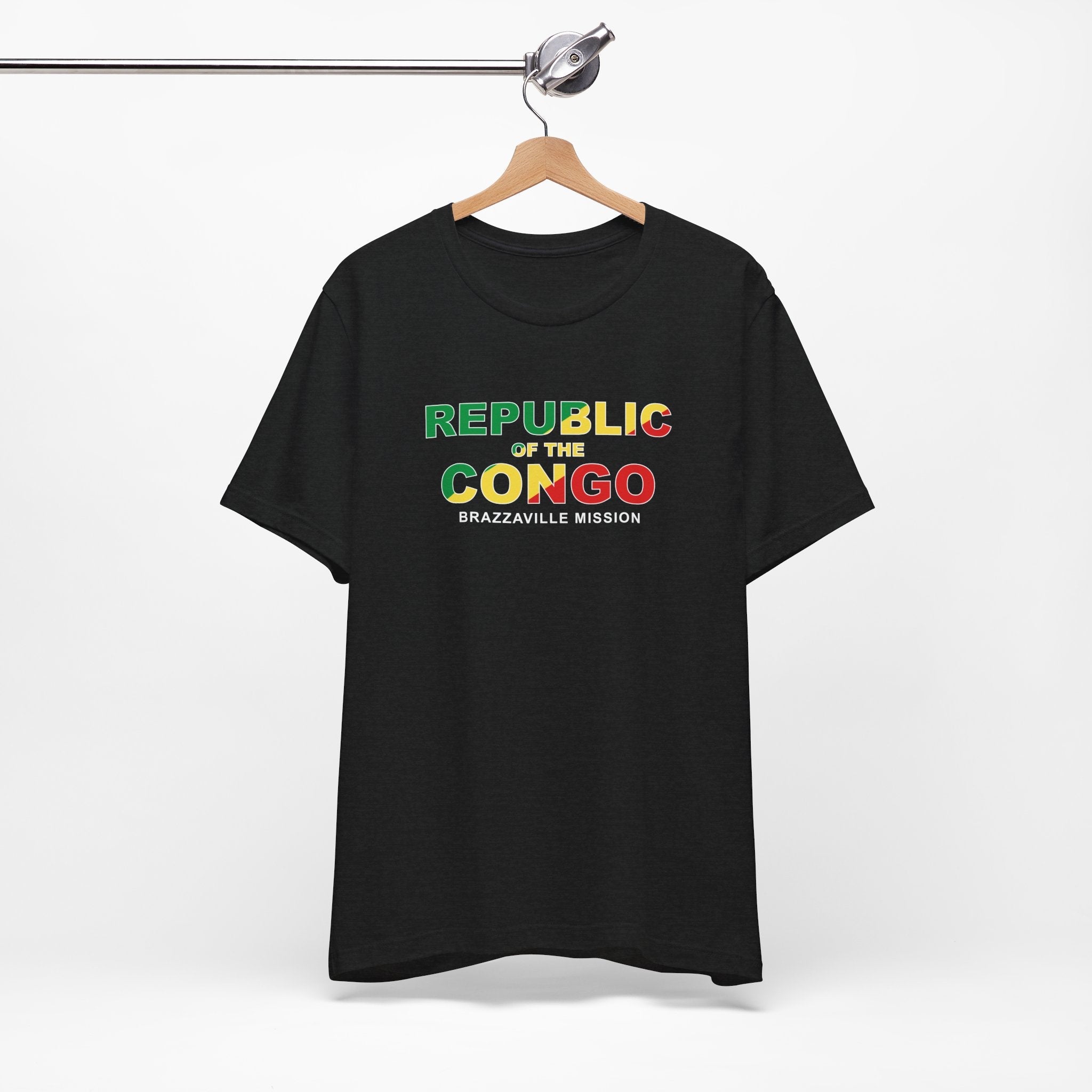 Republic of the Congo Brazzaville Mission Flag Title T-shirt - Mission Wishlist - LDS Missionary Gift Store
