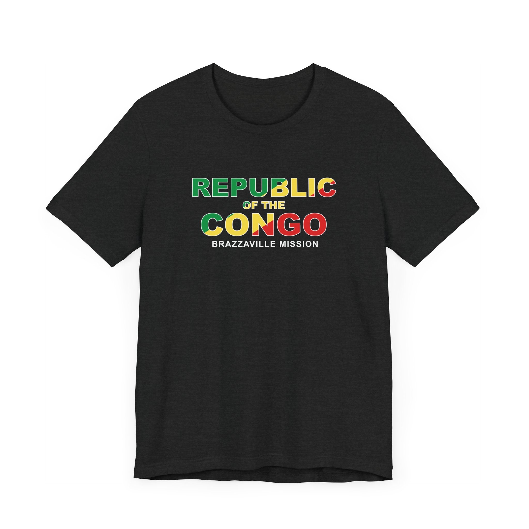 Republic of the Congo Brazzaville Mission Flag Title T-shirt - Mission Wishlist - LDS Missionary Gift Store