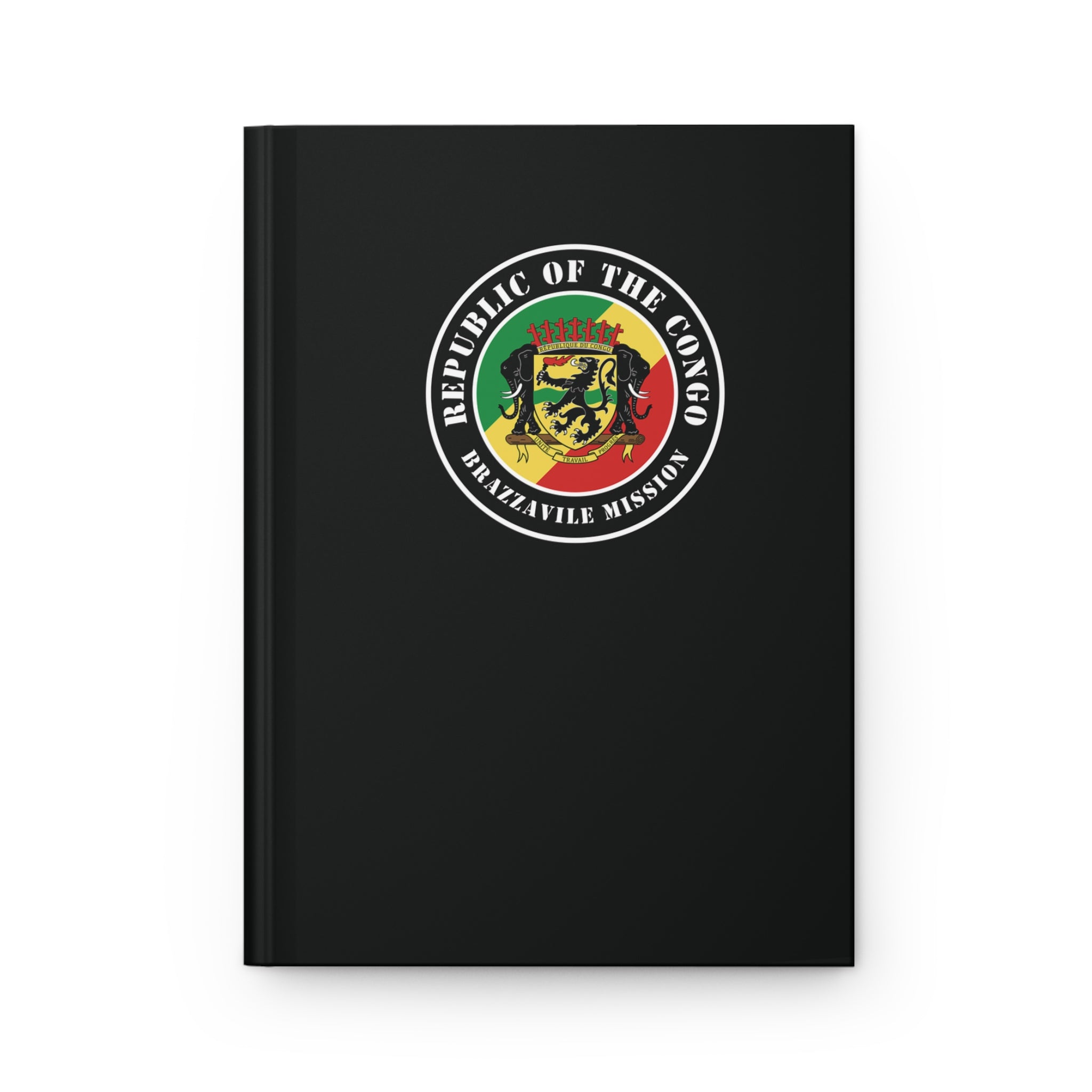 Republic of the Congo Brazzaville Mission Logo Design Black Hardcover Journal Matte - Mission Wishlist - LDS Missionary Gift Store