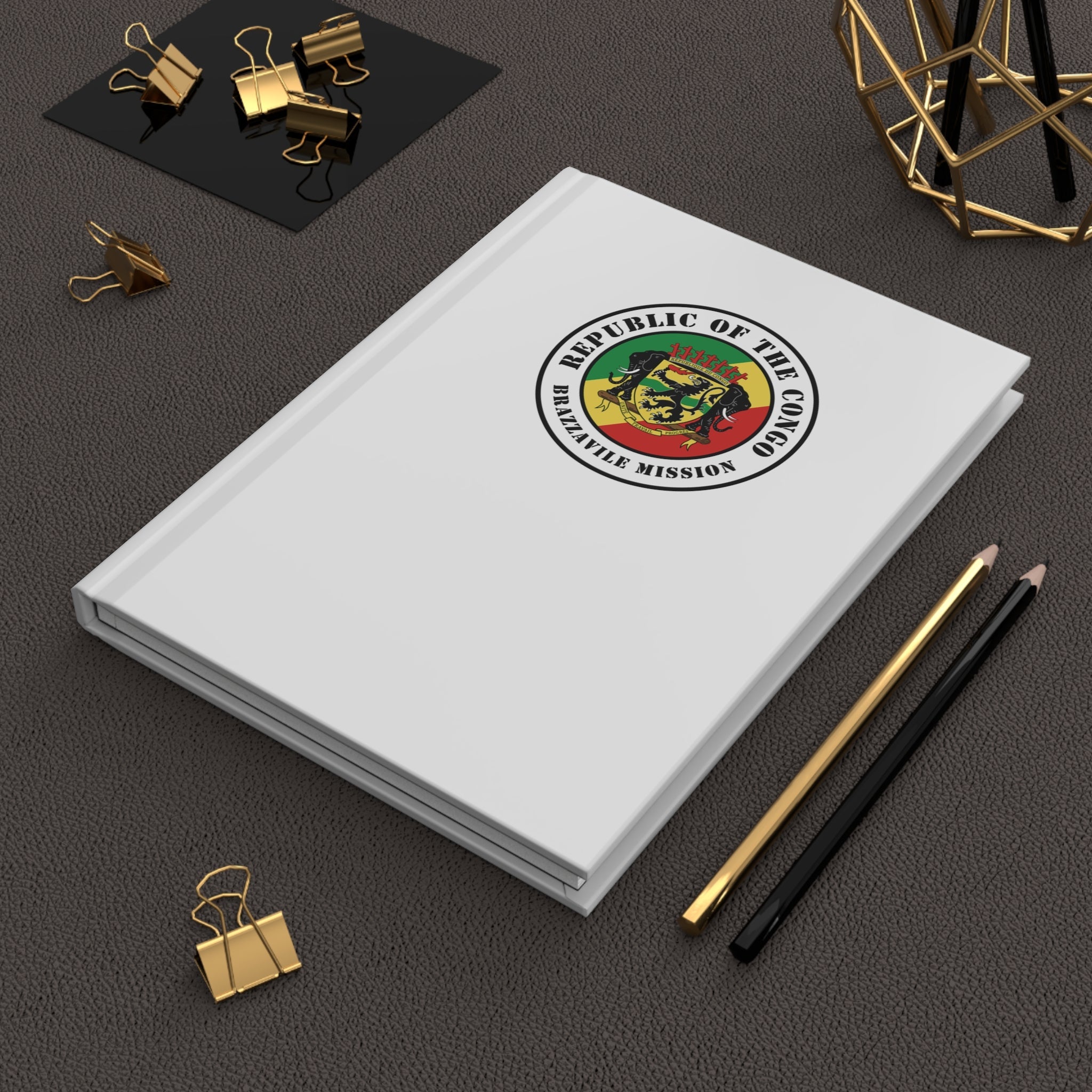 Republic of the Congo Brazzaville Mission Logo Design White Hardcover Journal Matte - Mission Wishlist - LDS Missionary Gift Store